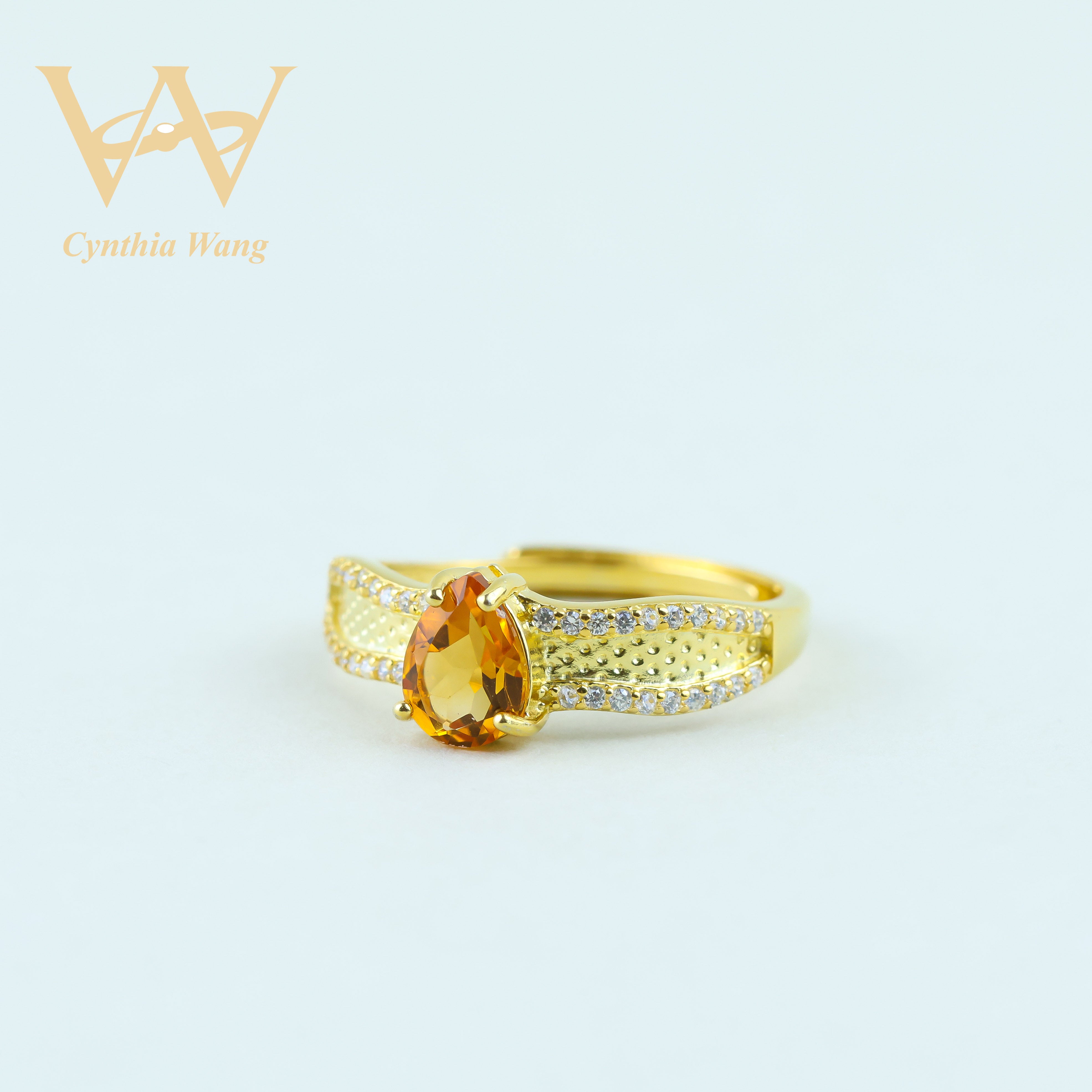 'the Great Gatsby' Citrine Ring