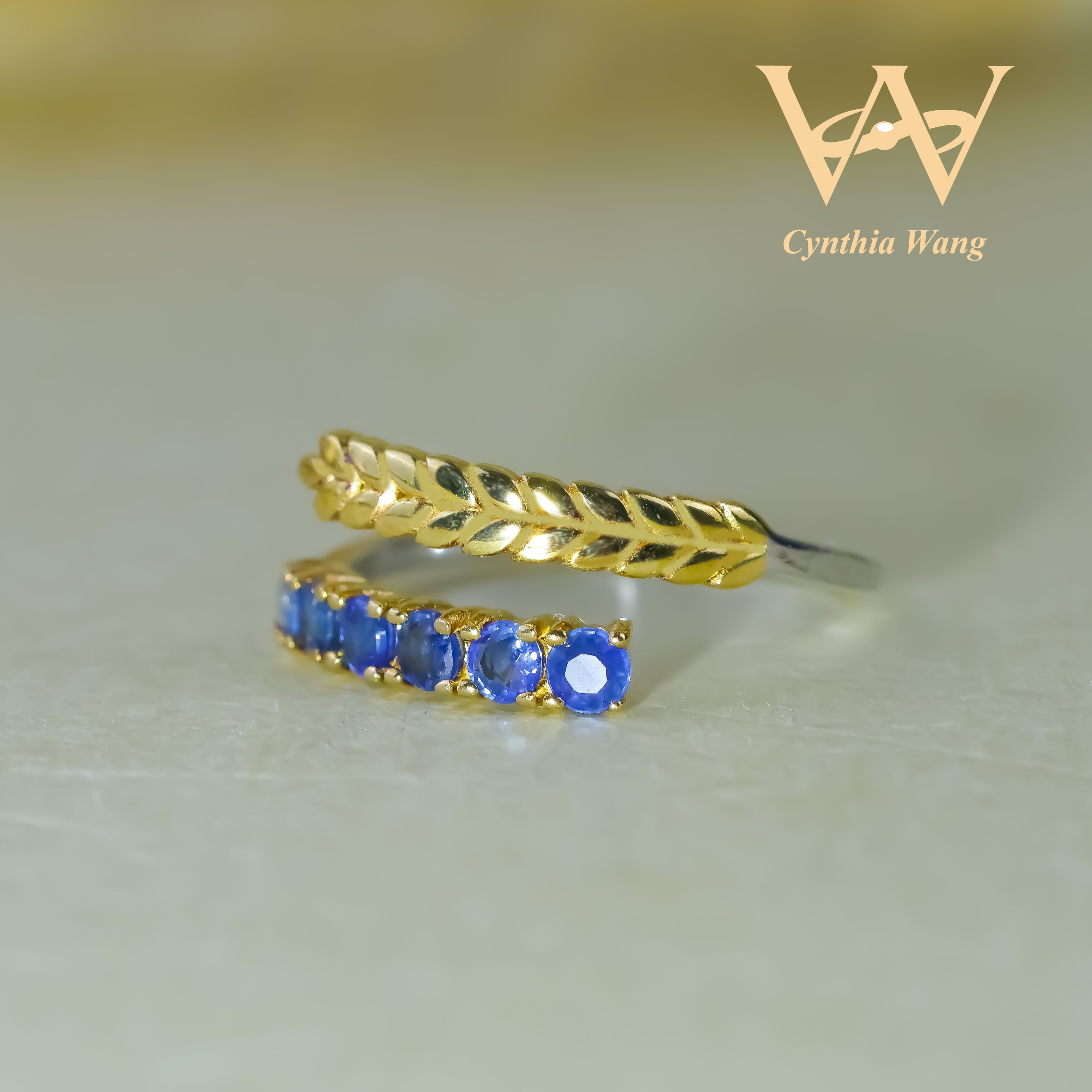 'The Source of Life' Blue Sapphire Ring