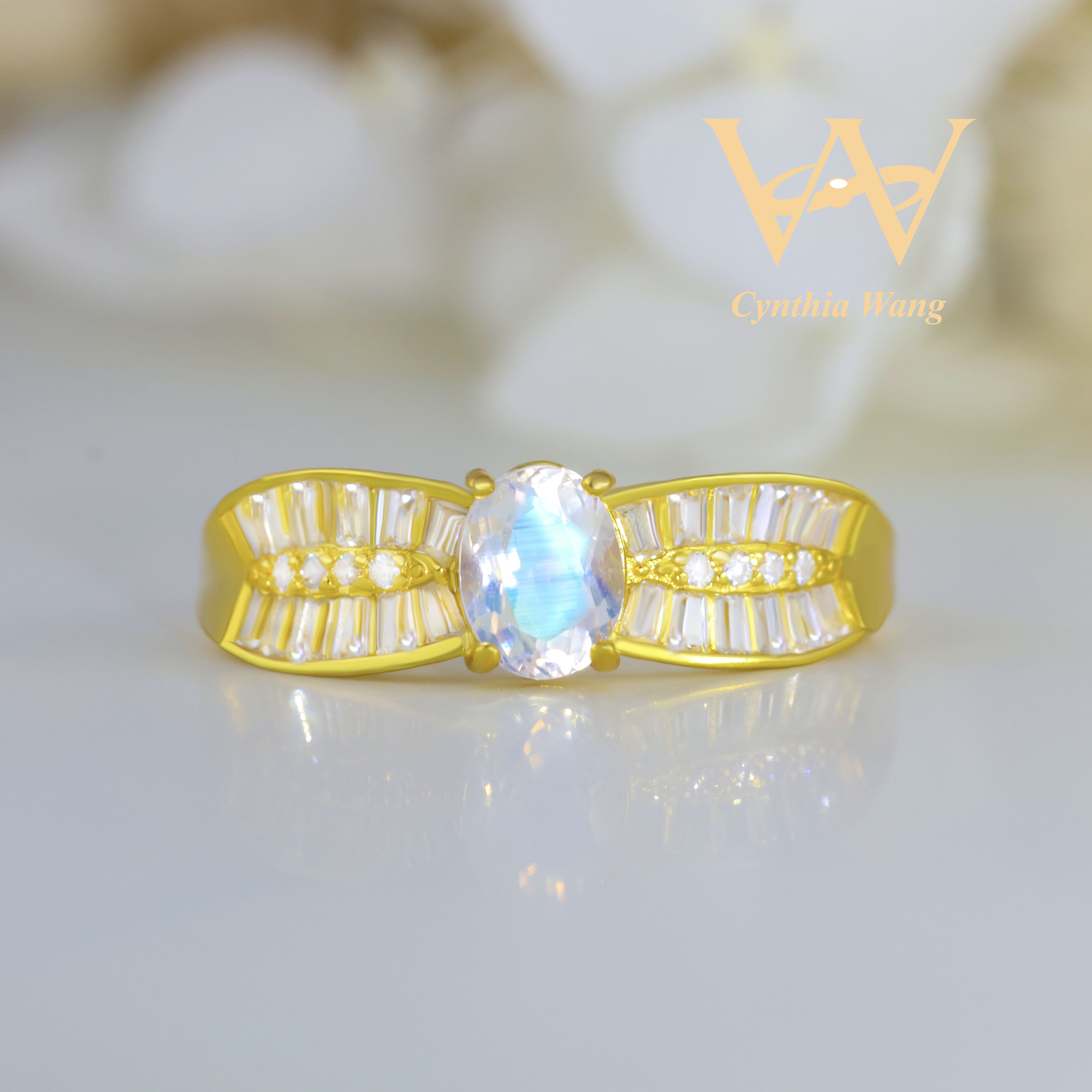 'Refined Glow' Moonstone Ring