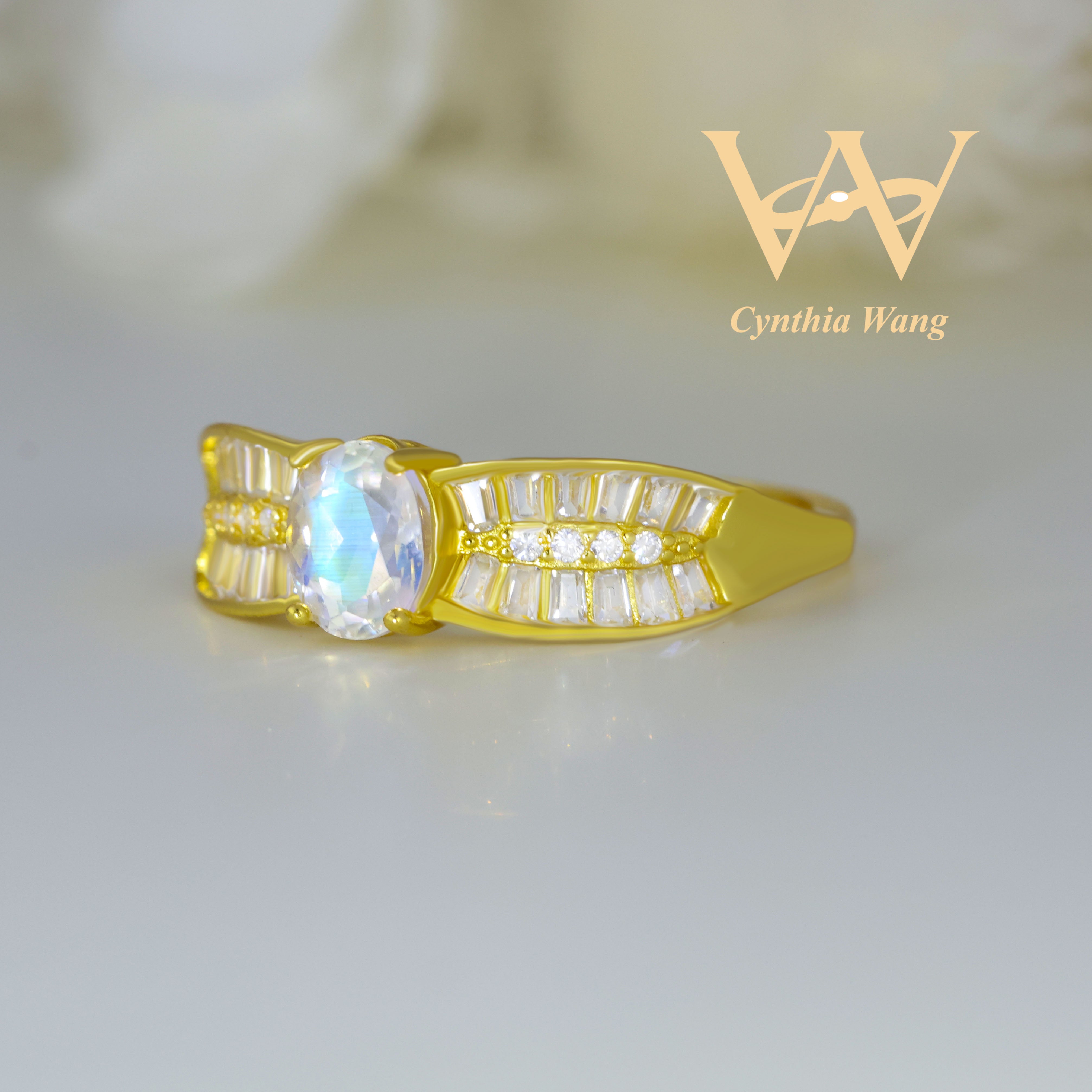 'Refined Glow' Moonstone Ring