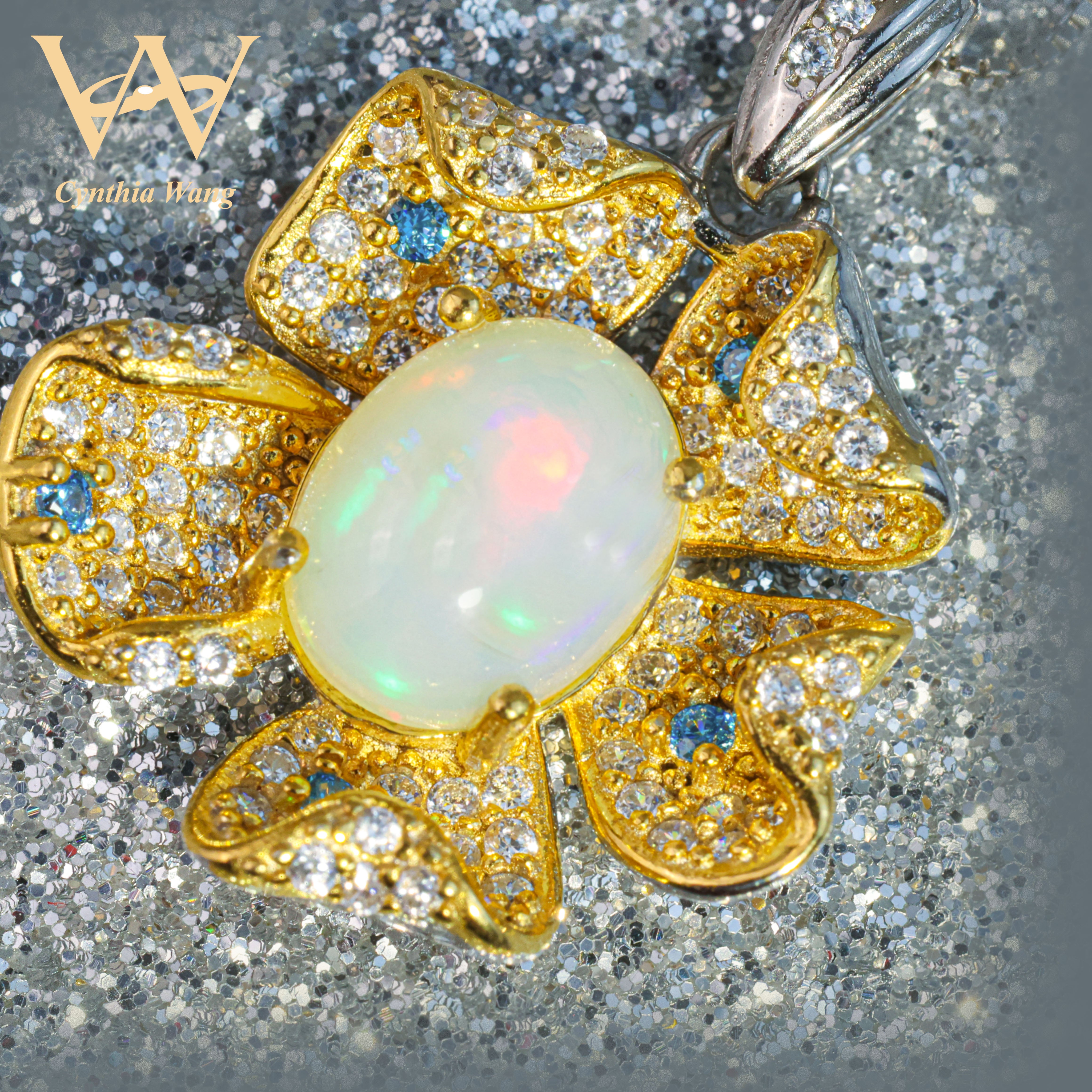 'Blooming Beauty' Opal Flower Jewelry Set
