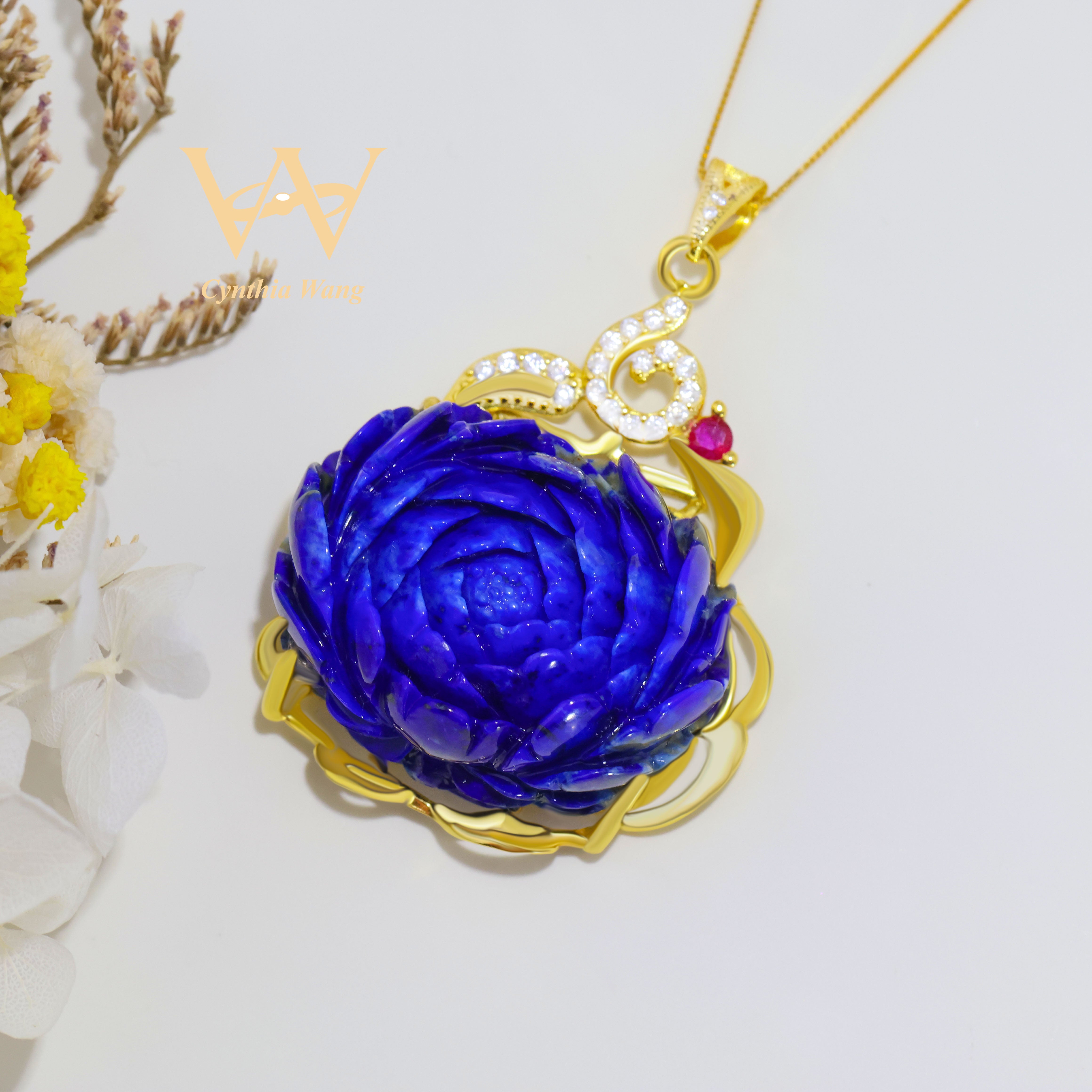 'Artistic Grace' Lapis Lazuli Necklace