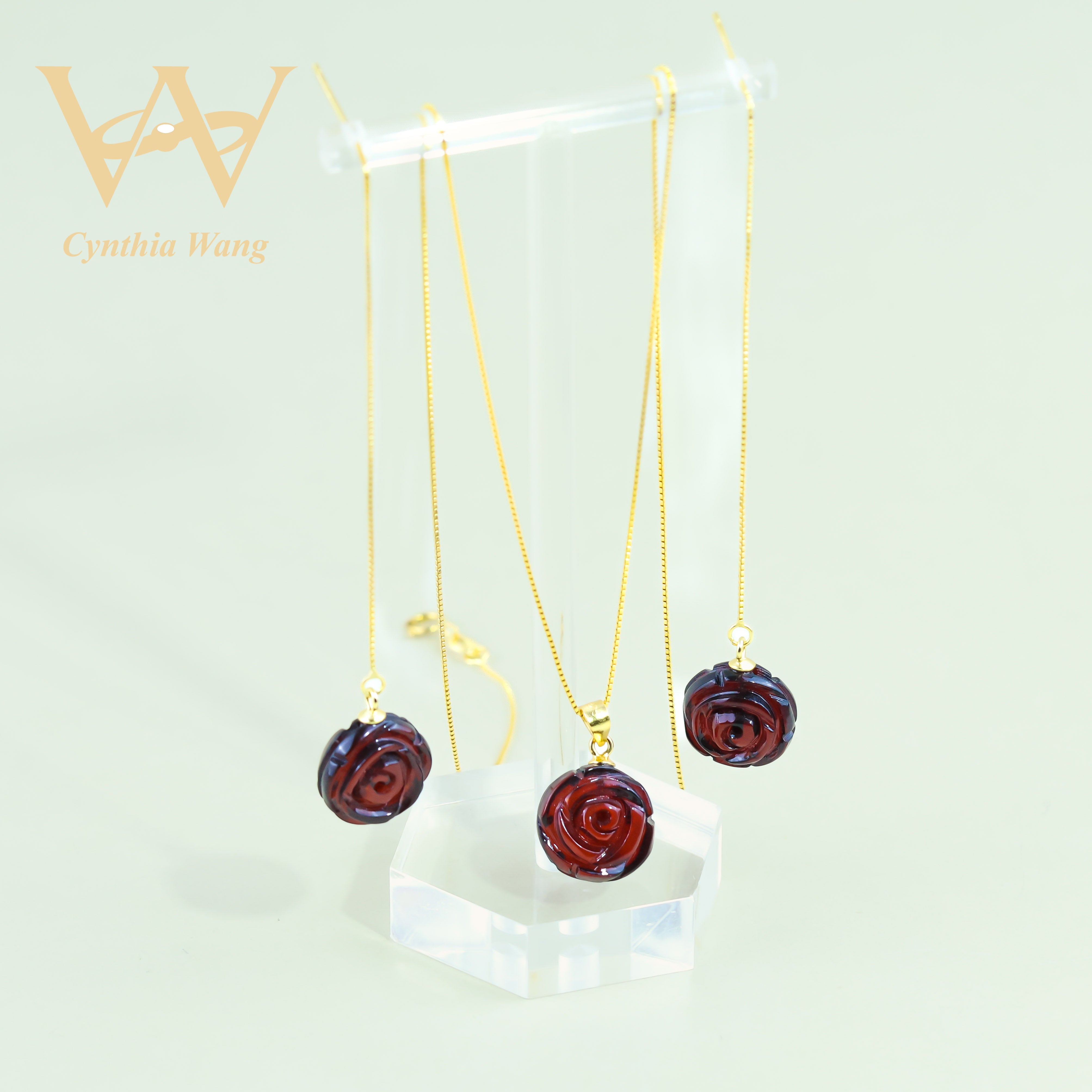 'Dark Red Bloom' Blood Amber Jewelry Set