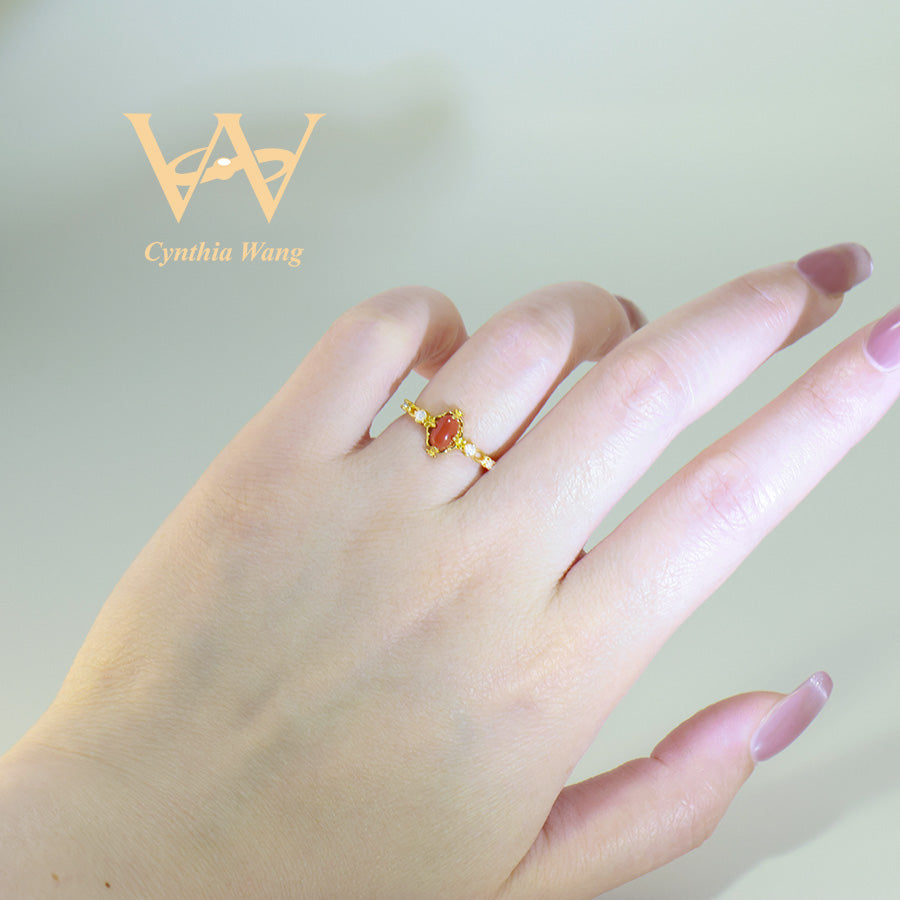 'Vibrant Spirit' Carnelian Ring