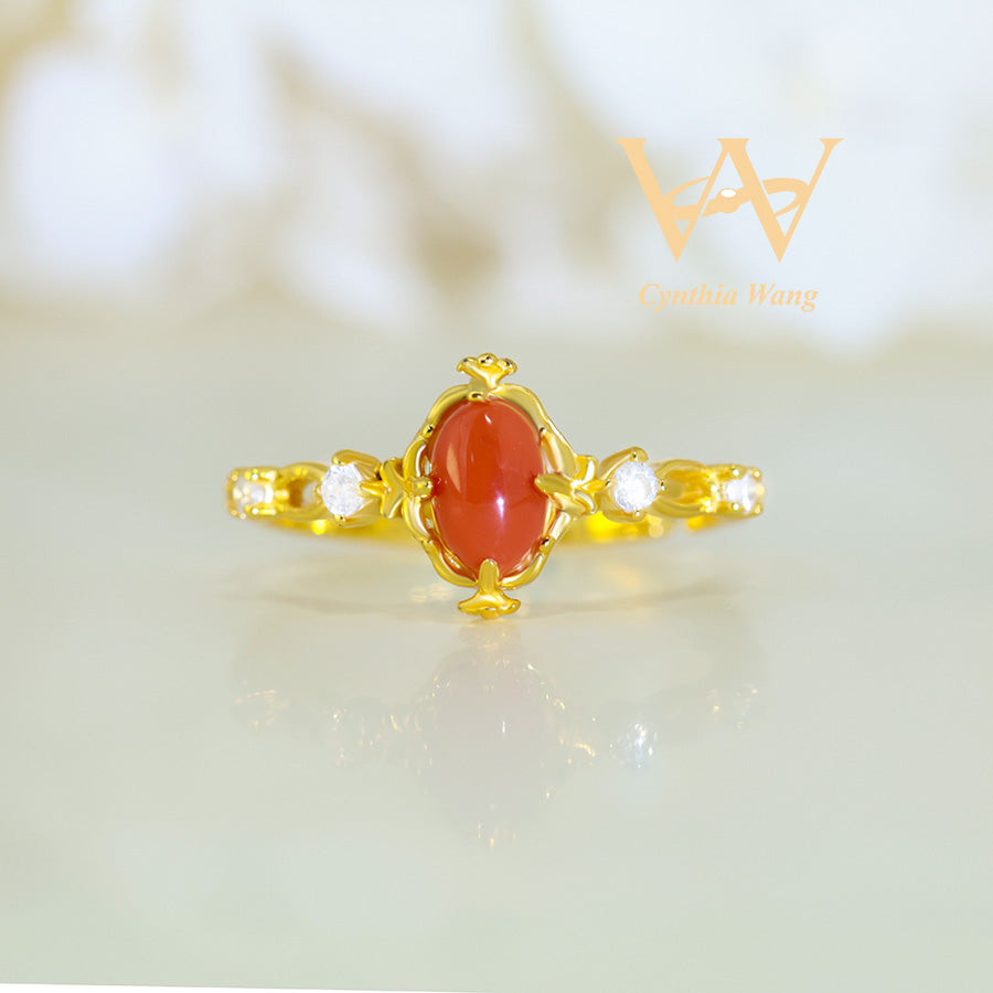 'Vibrant Spirit' Carnelian Ring