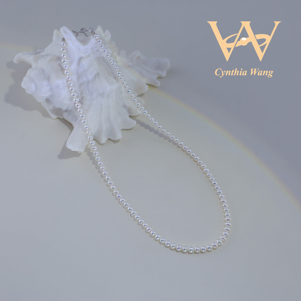 'Touch Pure White' Pearl Necklace