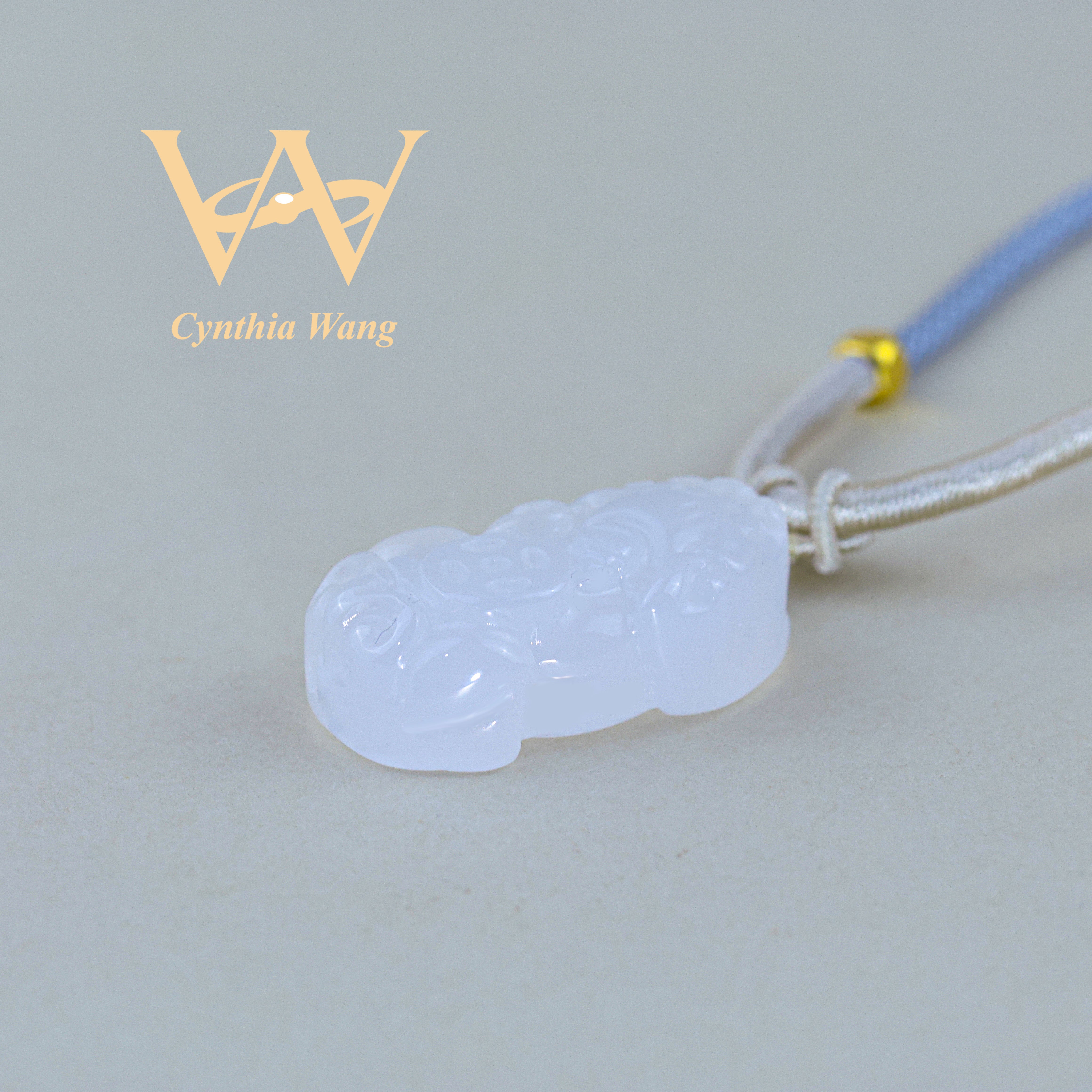 'Celestial Guardian' Chalcedony Necklace