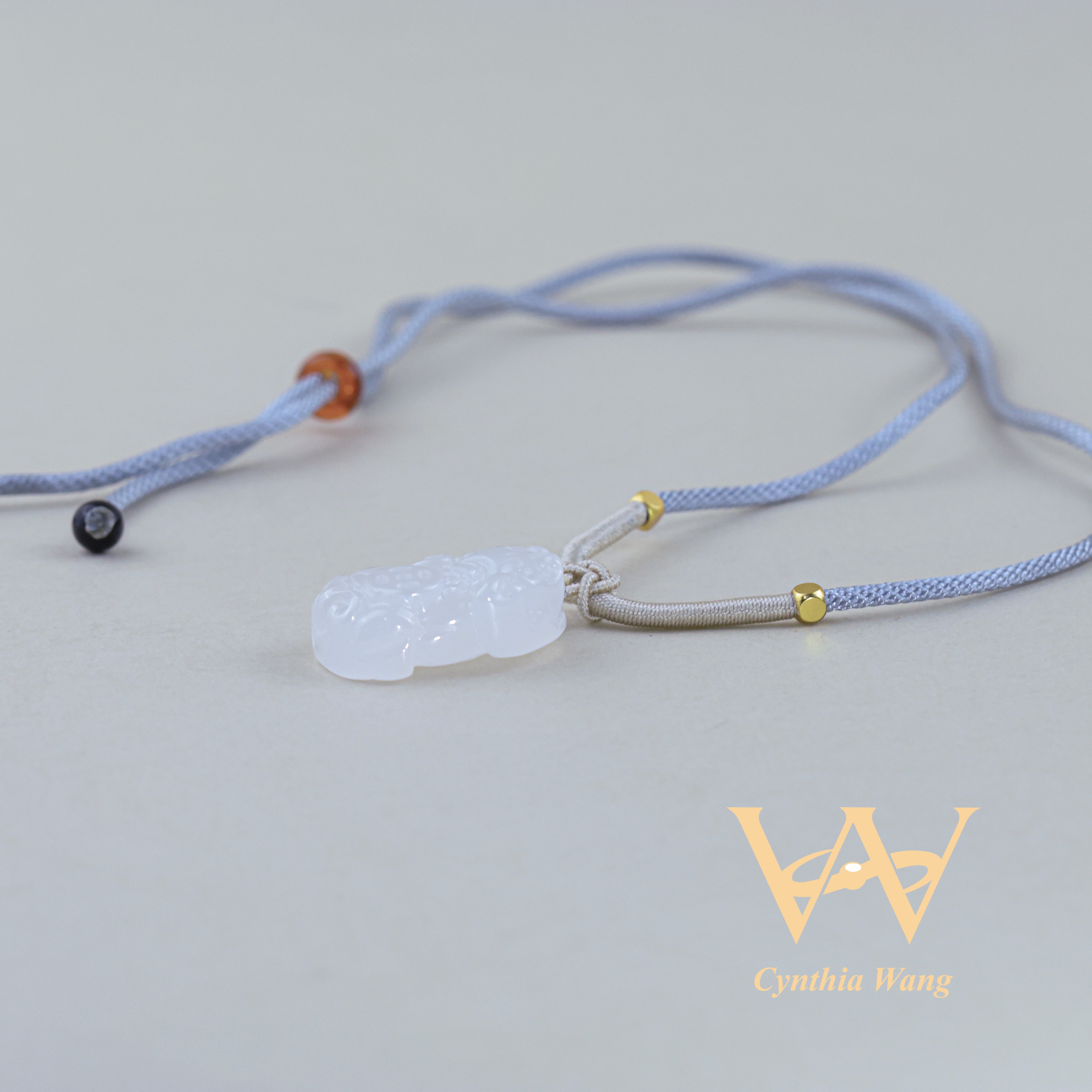 'Celestial Guardian' Chalcedony Necklace