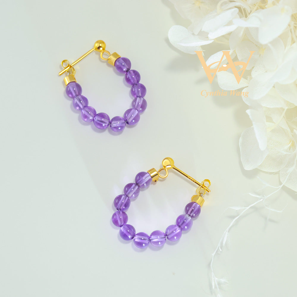 'Timeless Beauty' Amethyst Earrings