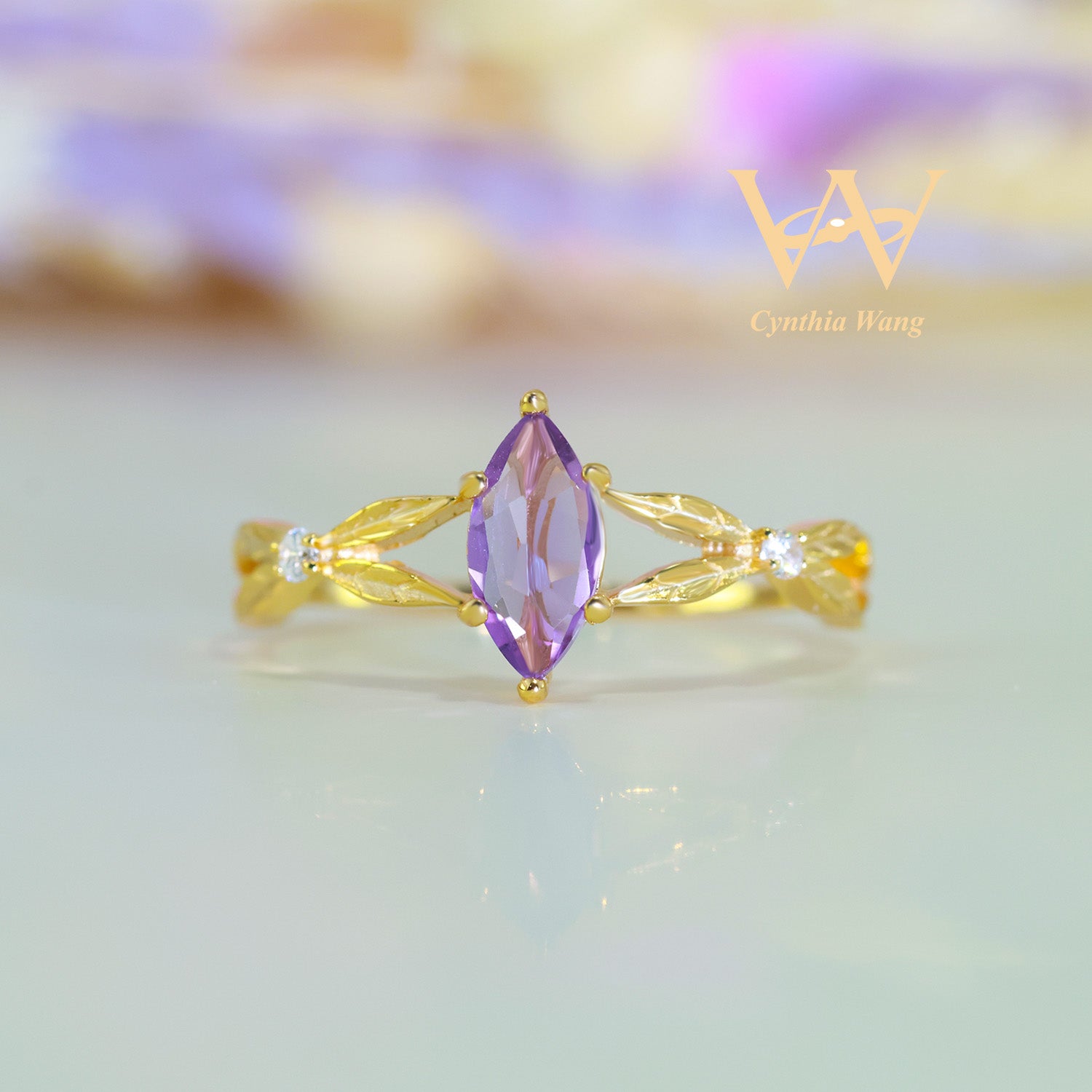 'Ethereal Glamour' Amethyst Ring