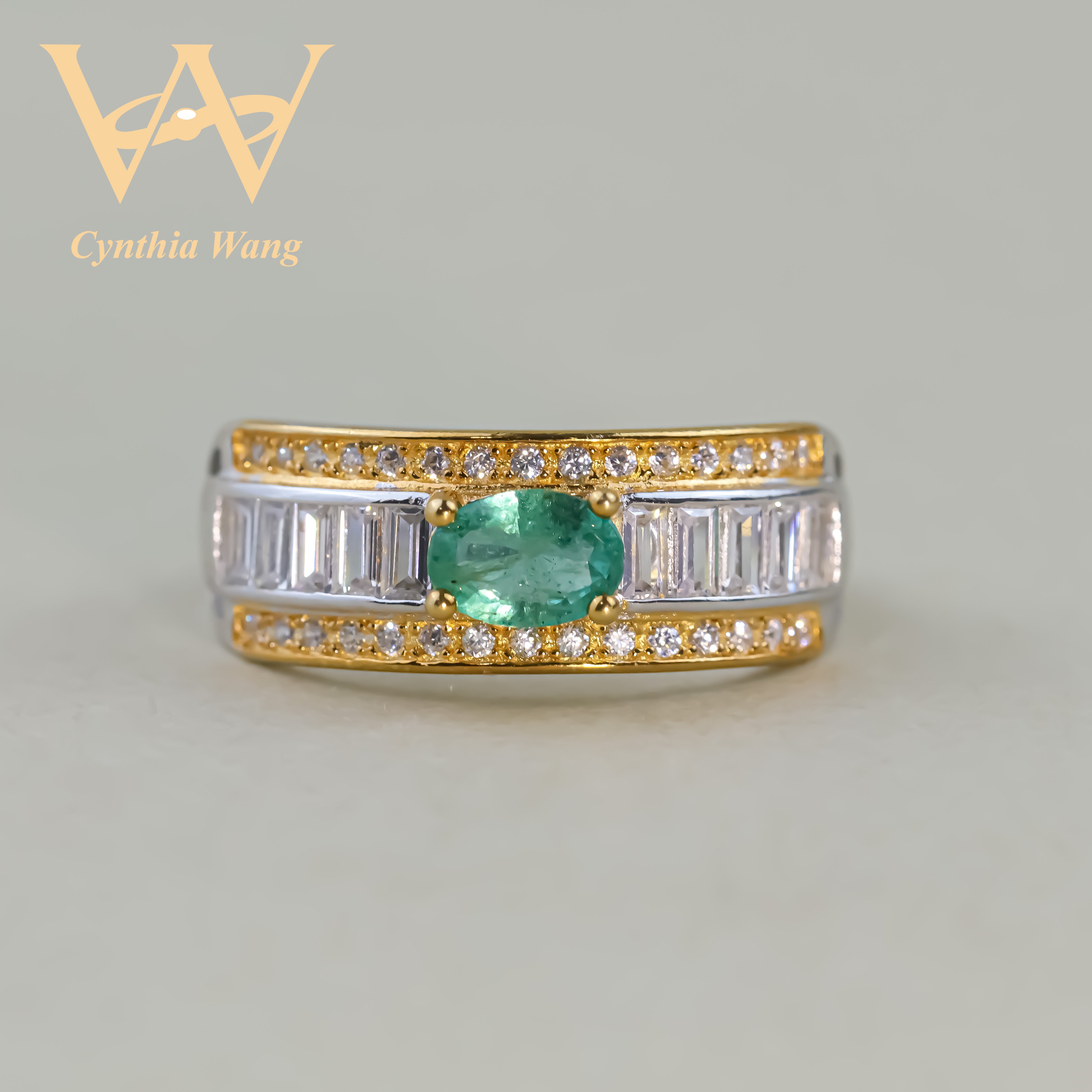 'Guardian Knight' Emerald Ring