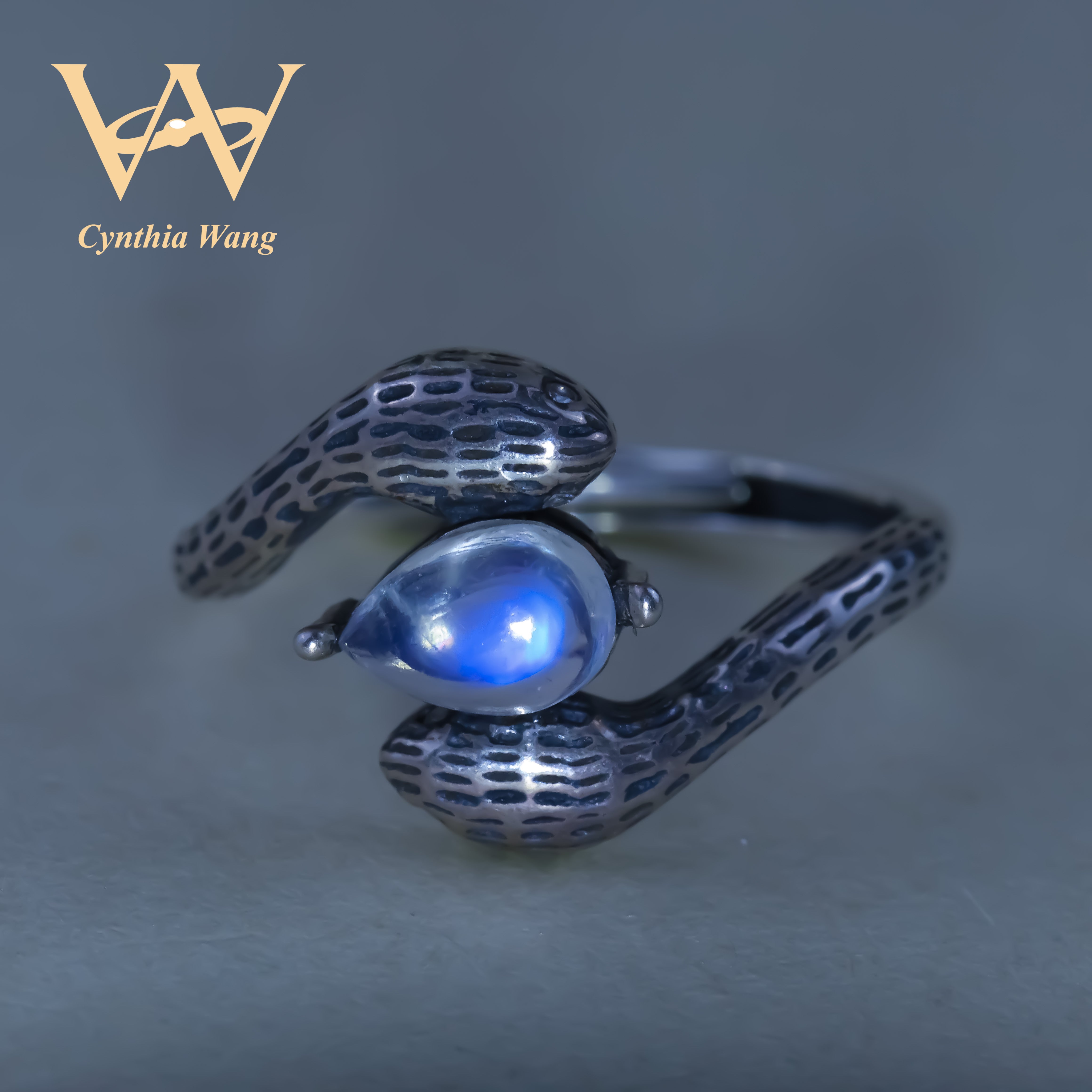 'Essence of the Moon' Moonstone Ring