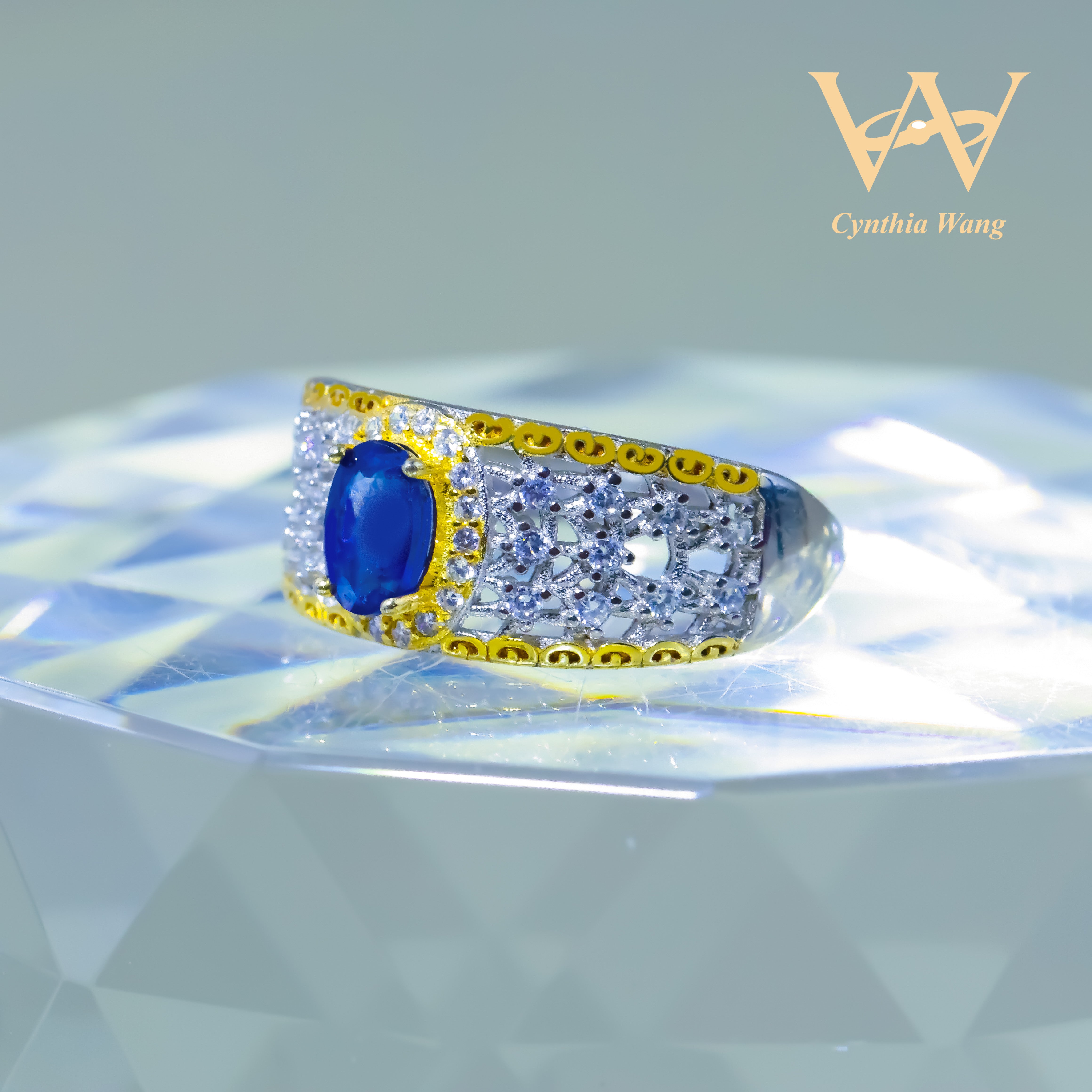 'Unconventional Mirage' Blue Sapphire Ring