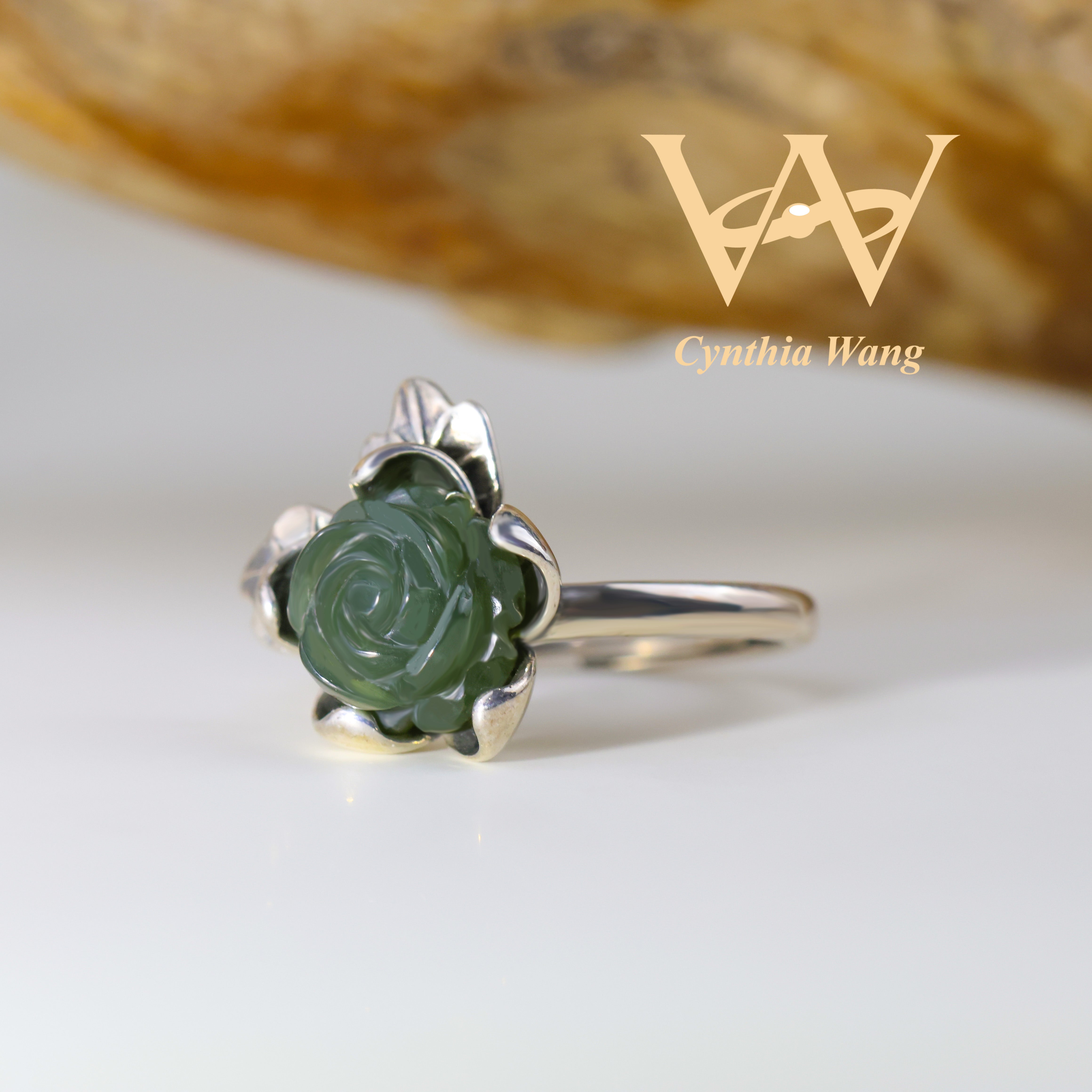 'Charm in Bloom' Jade Ring