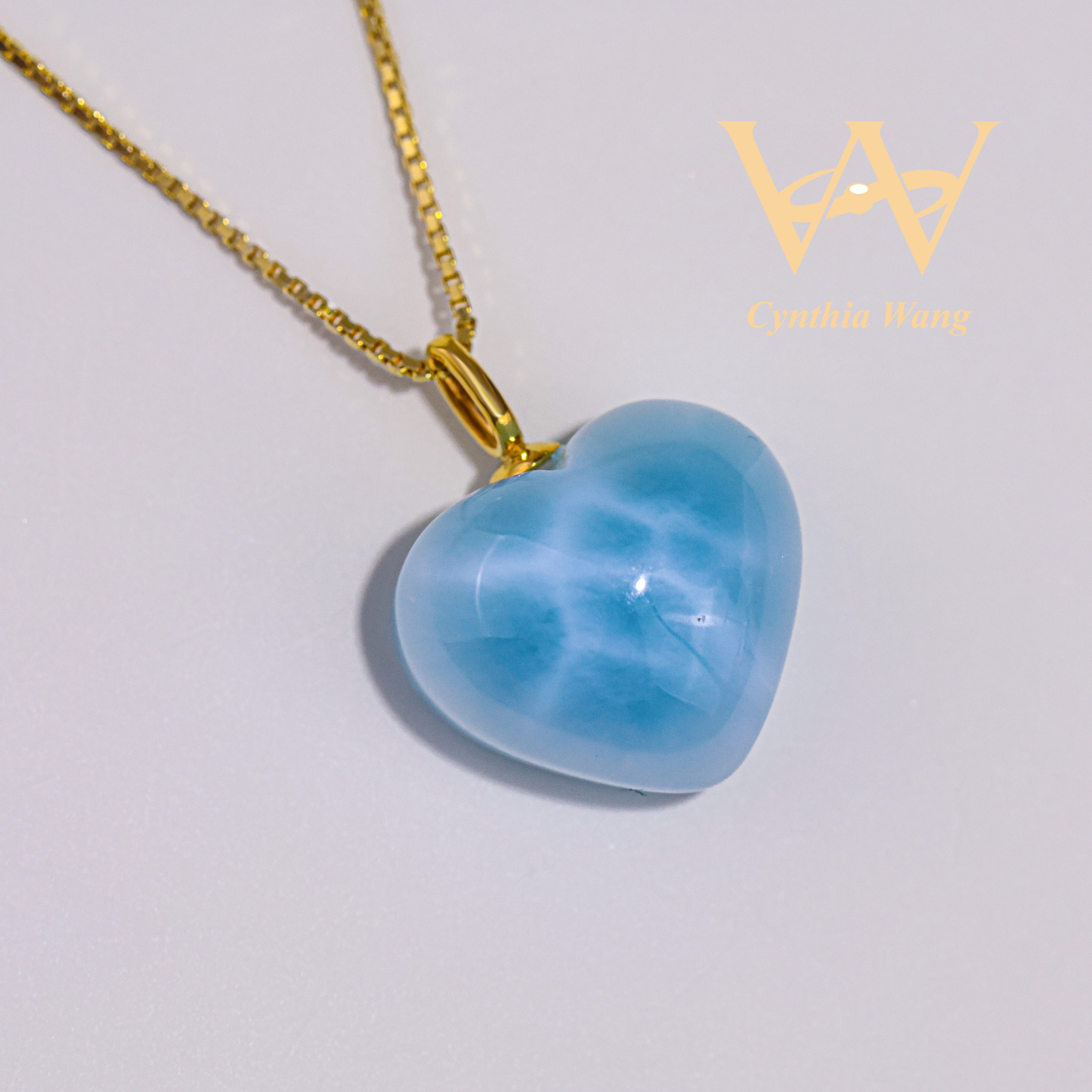 'Caribbean's Heart' Larimar Pendant