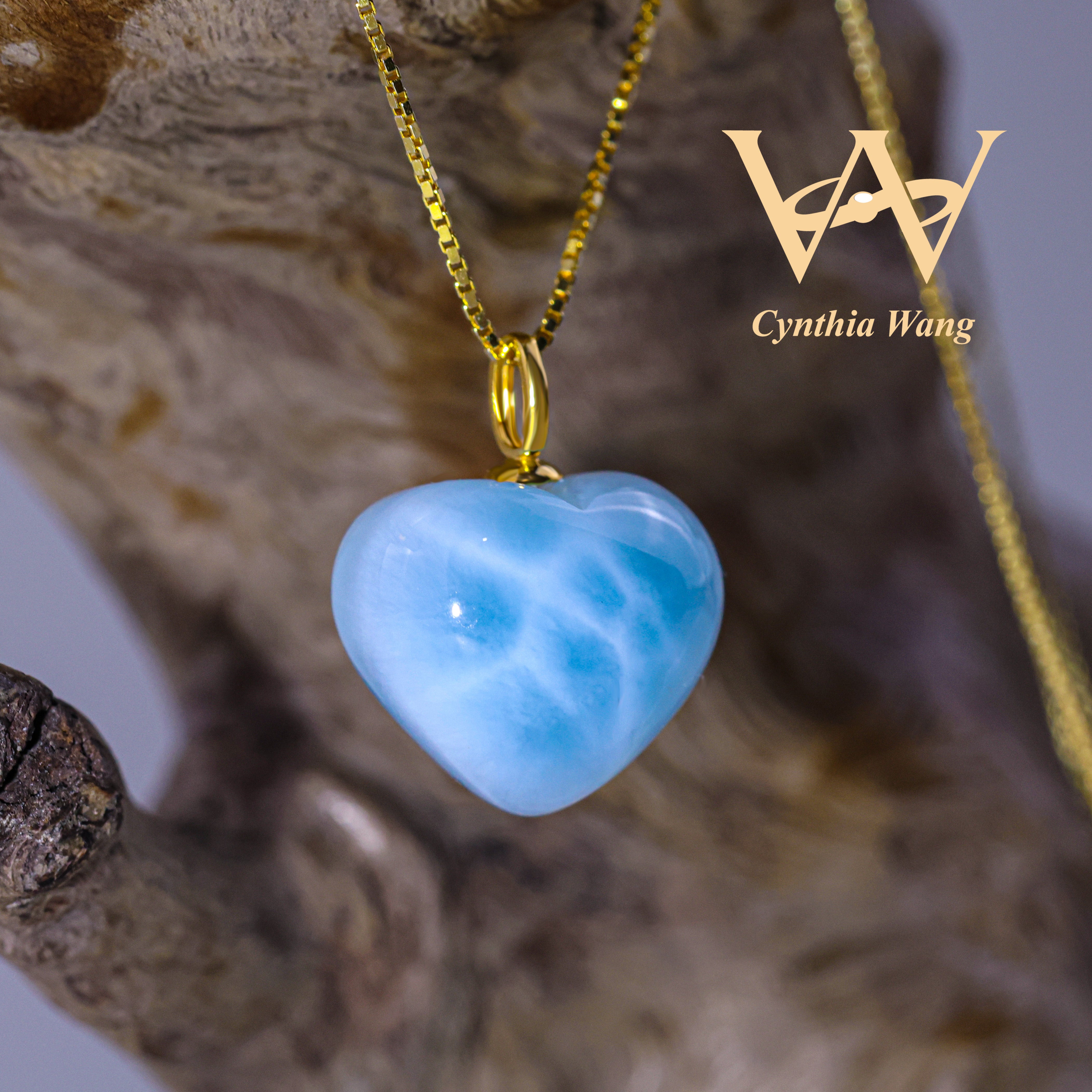 'Caribbean's Heart' Larimar Pendant