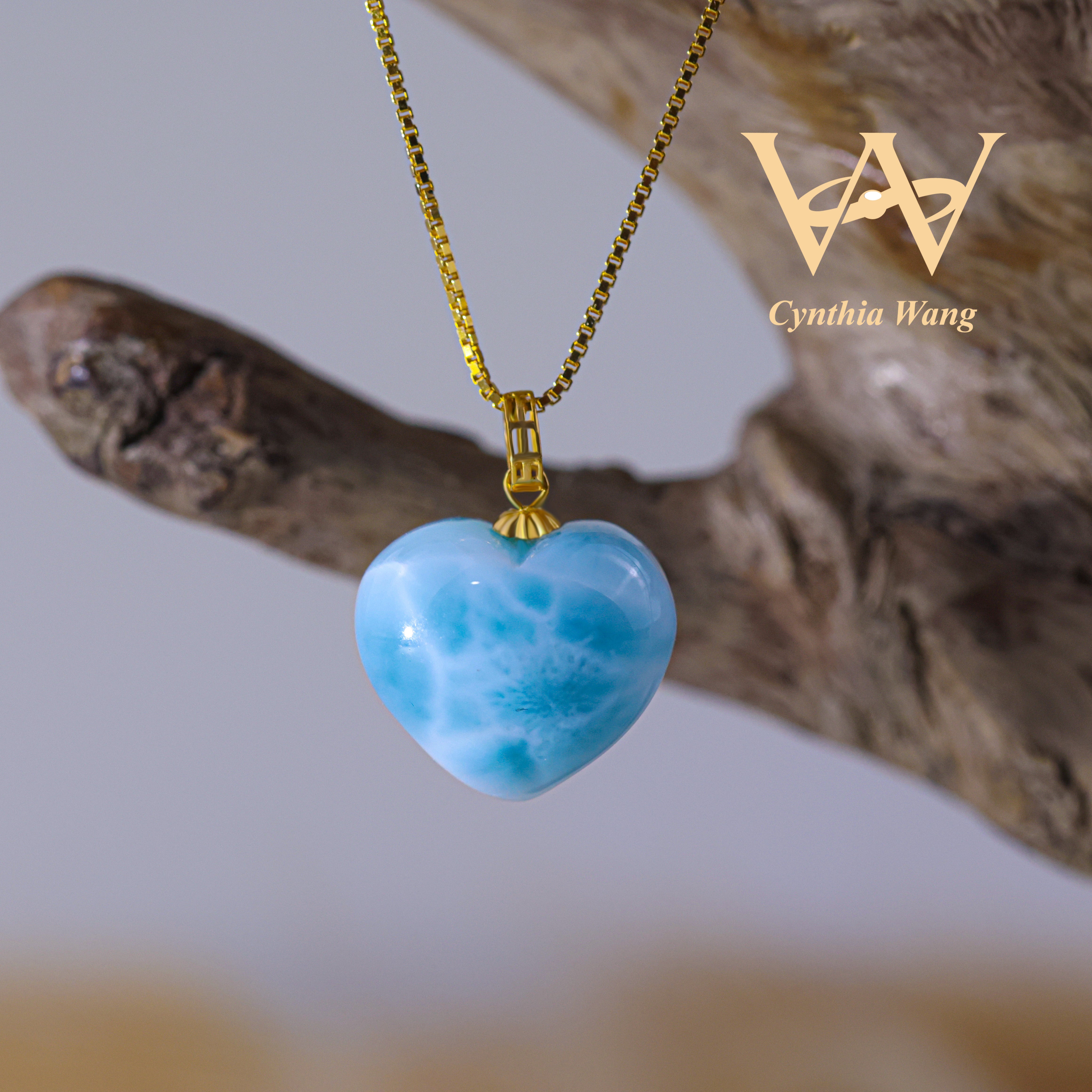 'Caribbean's Heart' Larimar Pendant