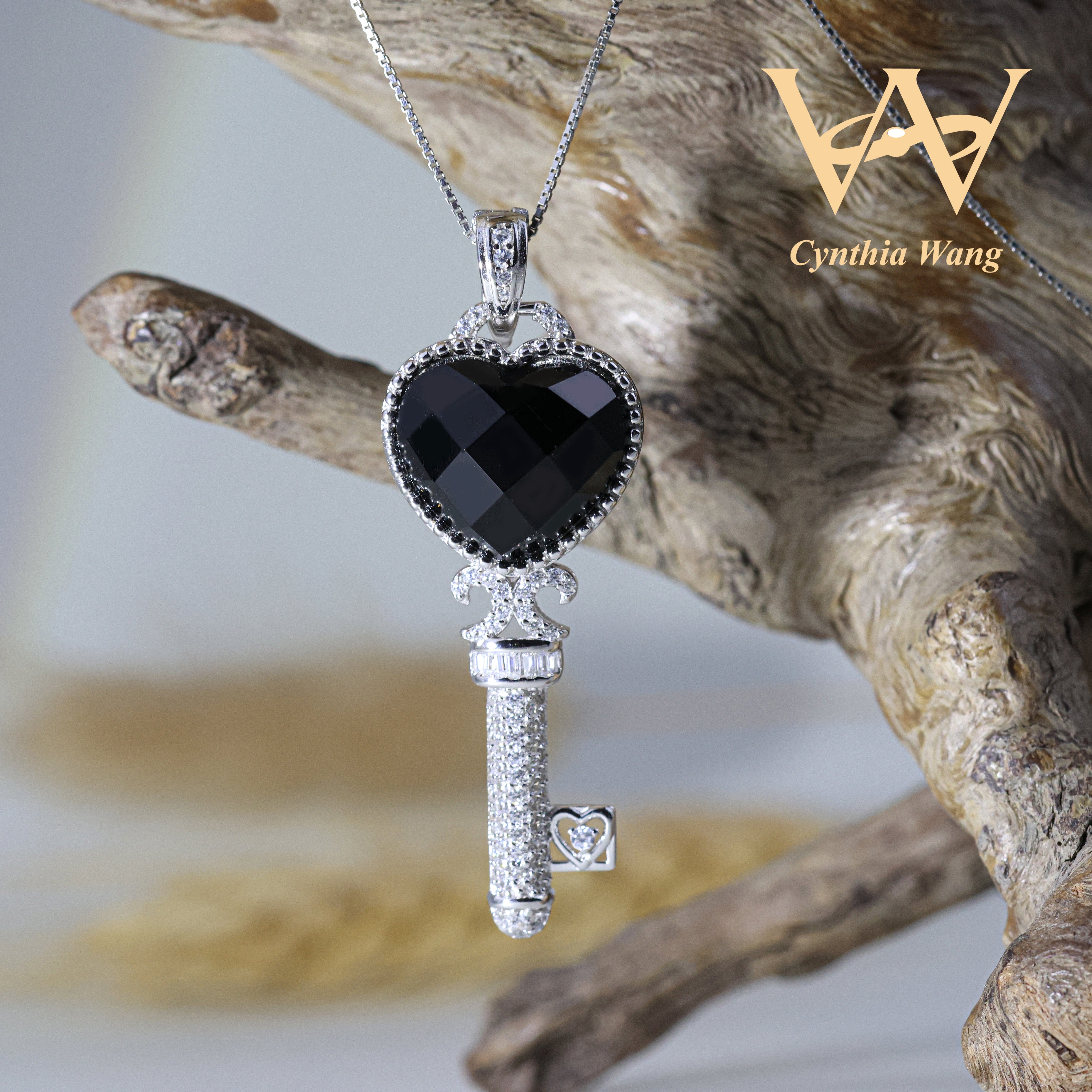 'Love's Secret' Black Onyx Pendant