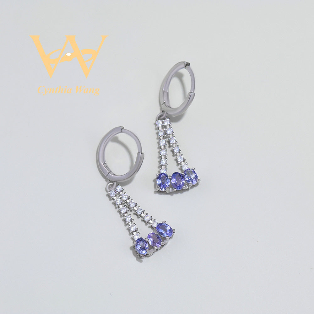 Tanzanite Dangling Earrings