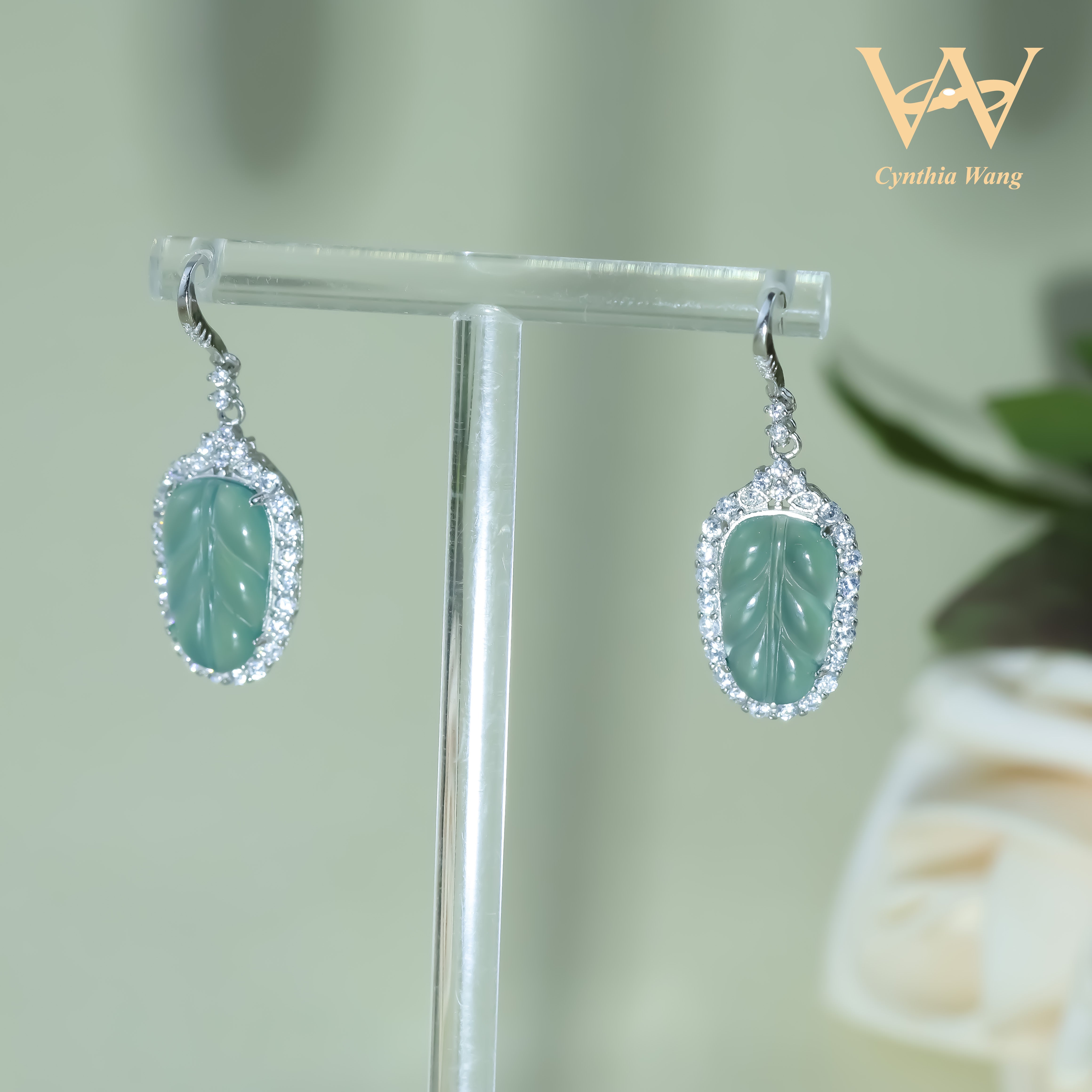 'Dance of Leaves' Jadeite Jewelry Set
