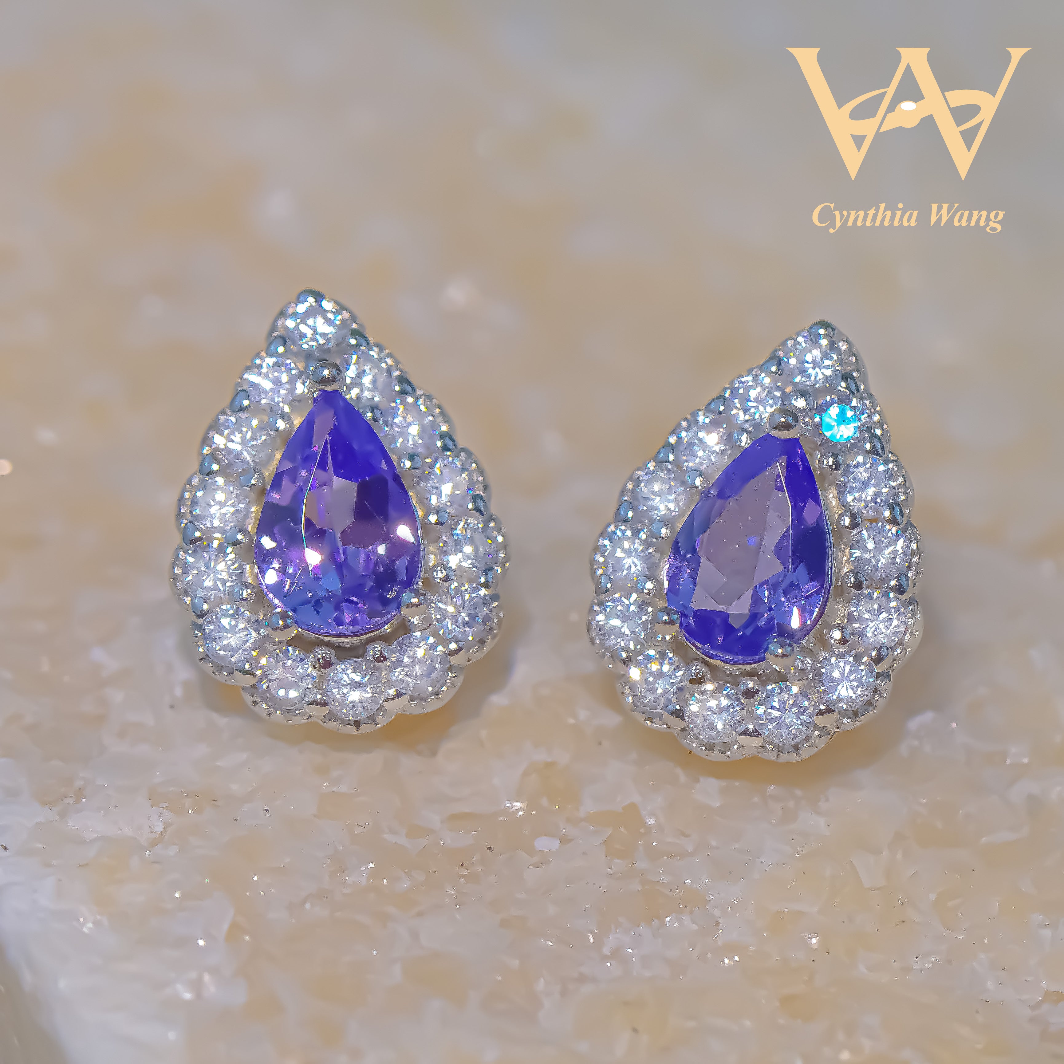 'Mystique of Stars' Tanzanite Earrings