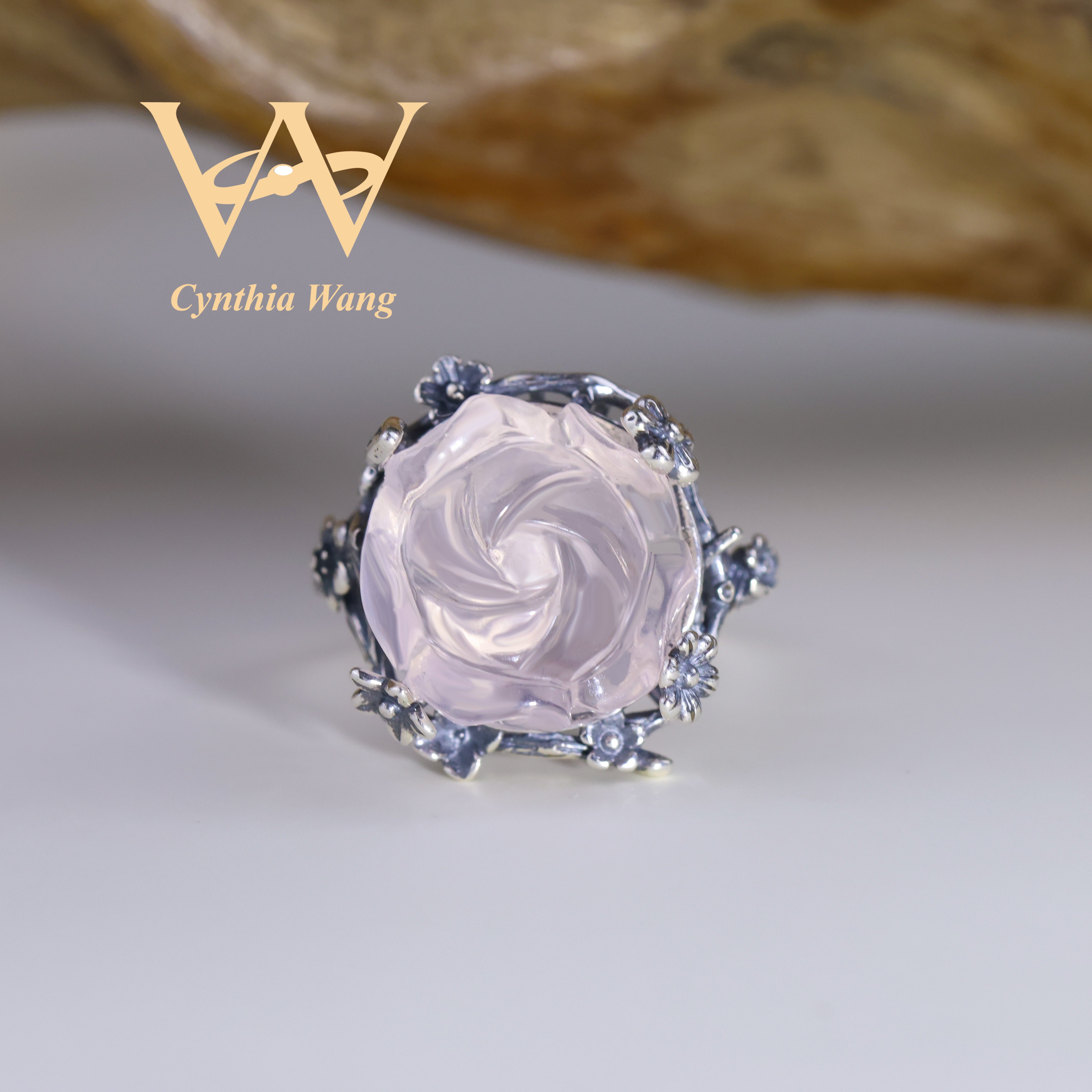 'Rose Fairy' Rose Quartz Ring & Necklace