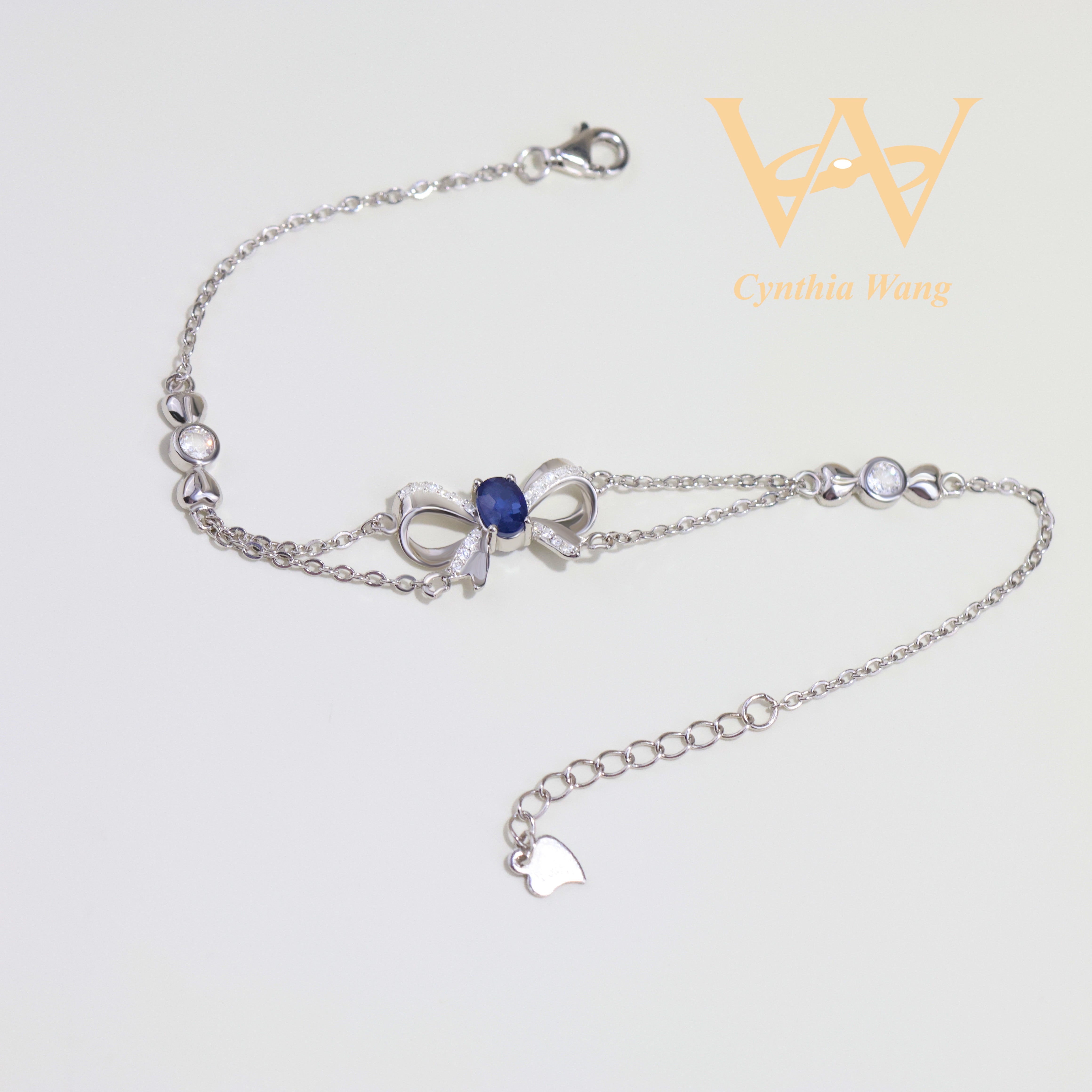 'Whimsical Harmony' Blue Sapphire Bracelet