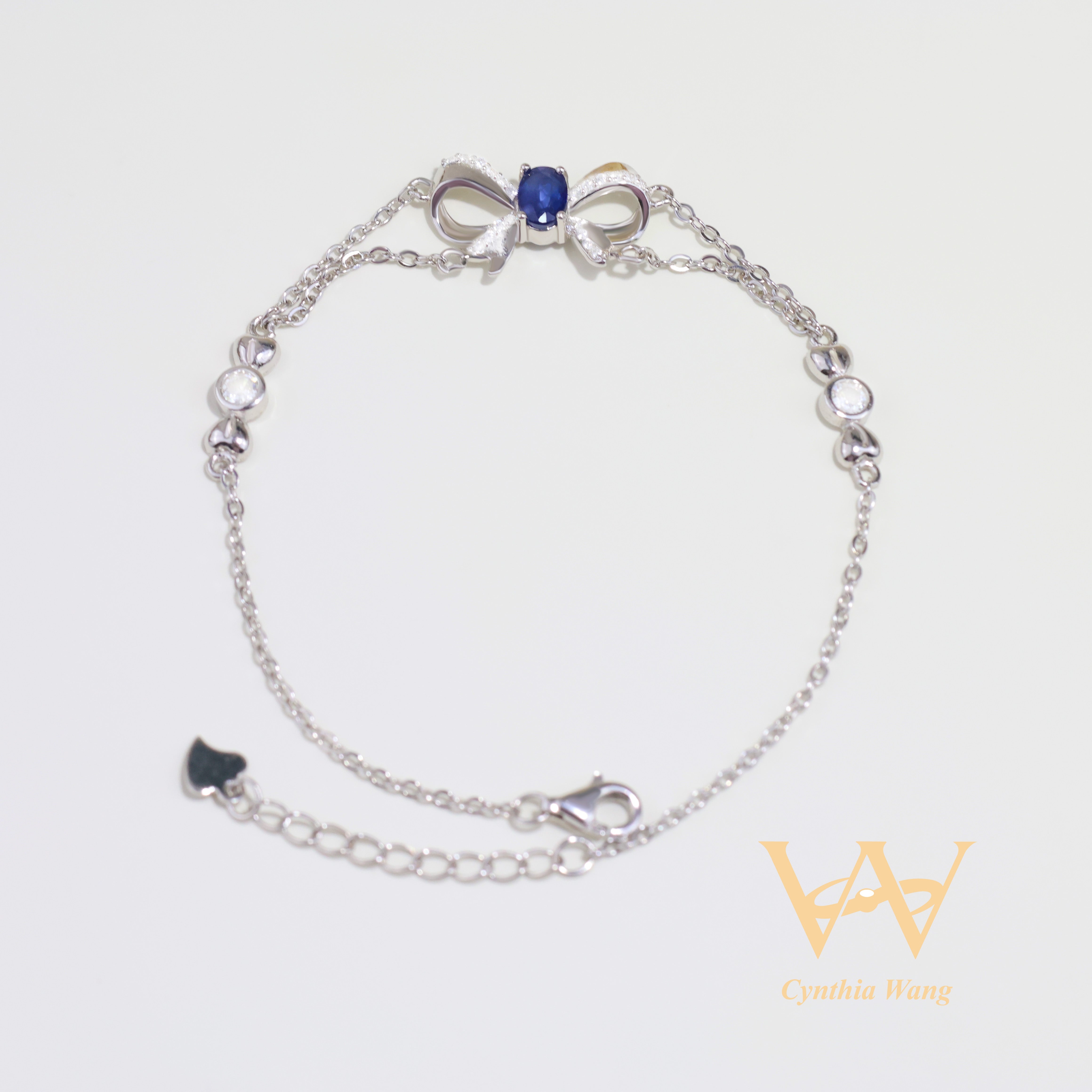 'Whimsical Harmony' Blue Sapphire Bracelet