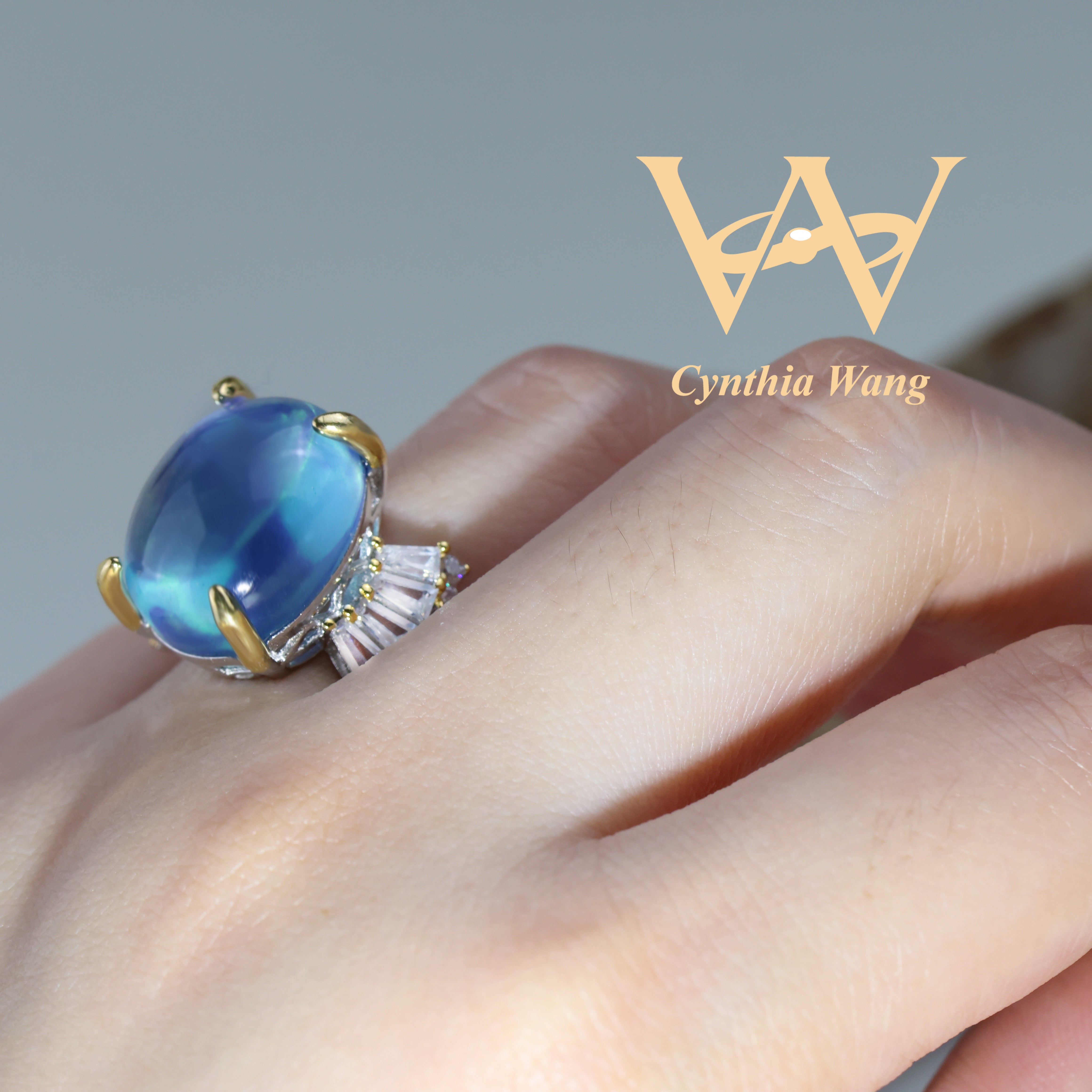 'Azure Enchantment' Aquamarine Ring