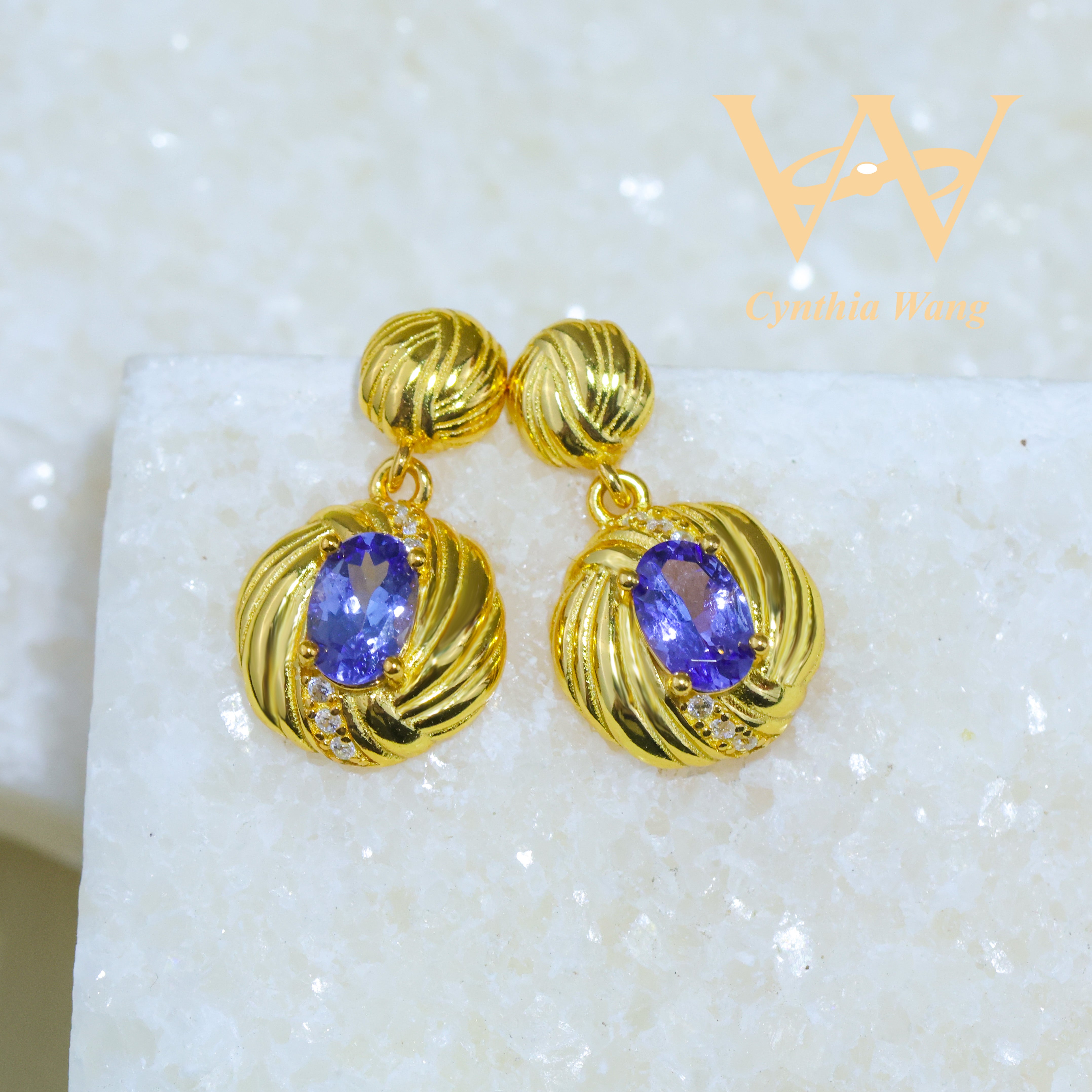 'Celestial Light' Tanzanite Earrings