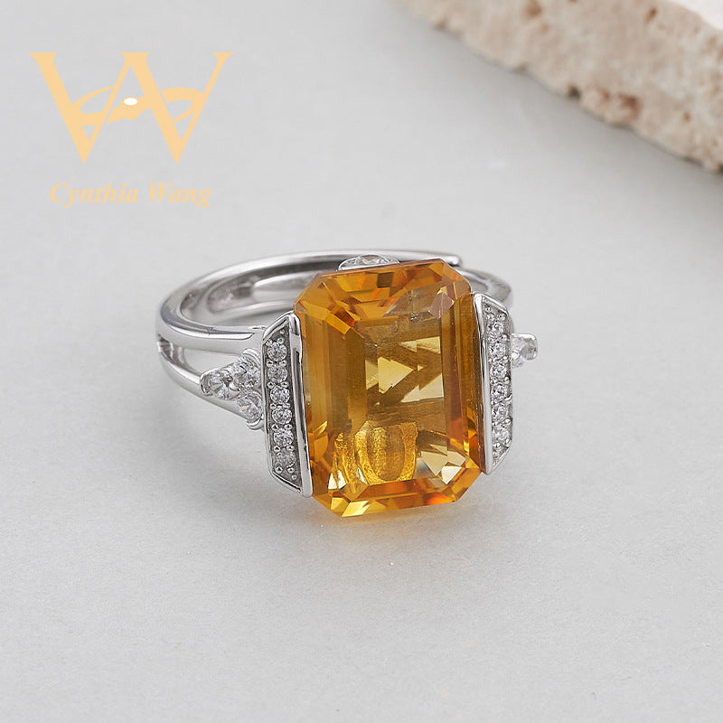 'Brilliant Wealth' Citrine Ring