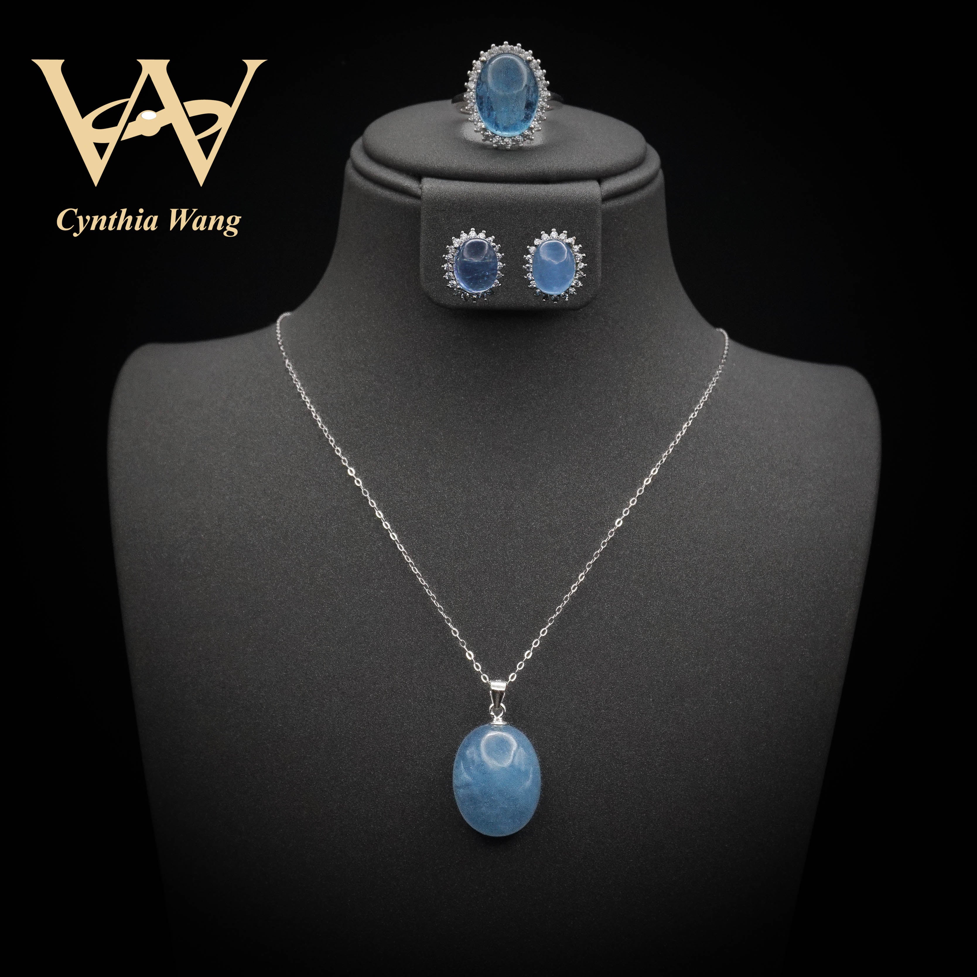 'Heart of the Sea' Aquamarine Jewelry Set