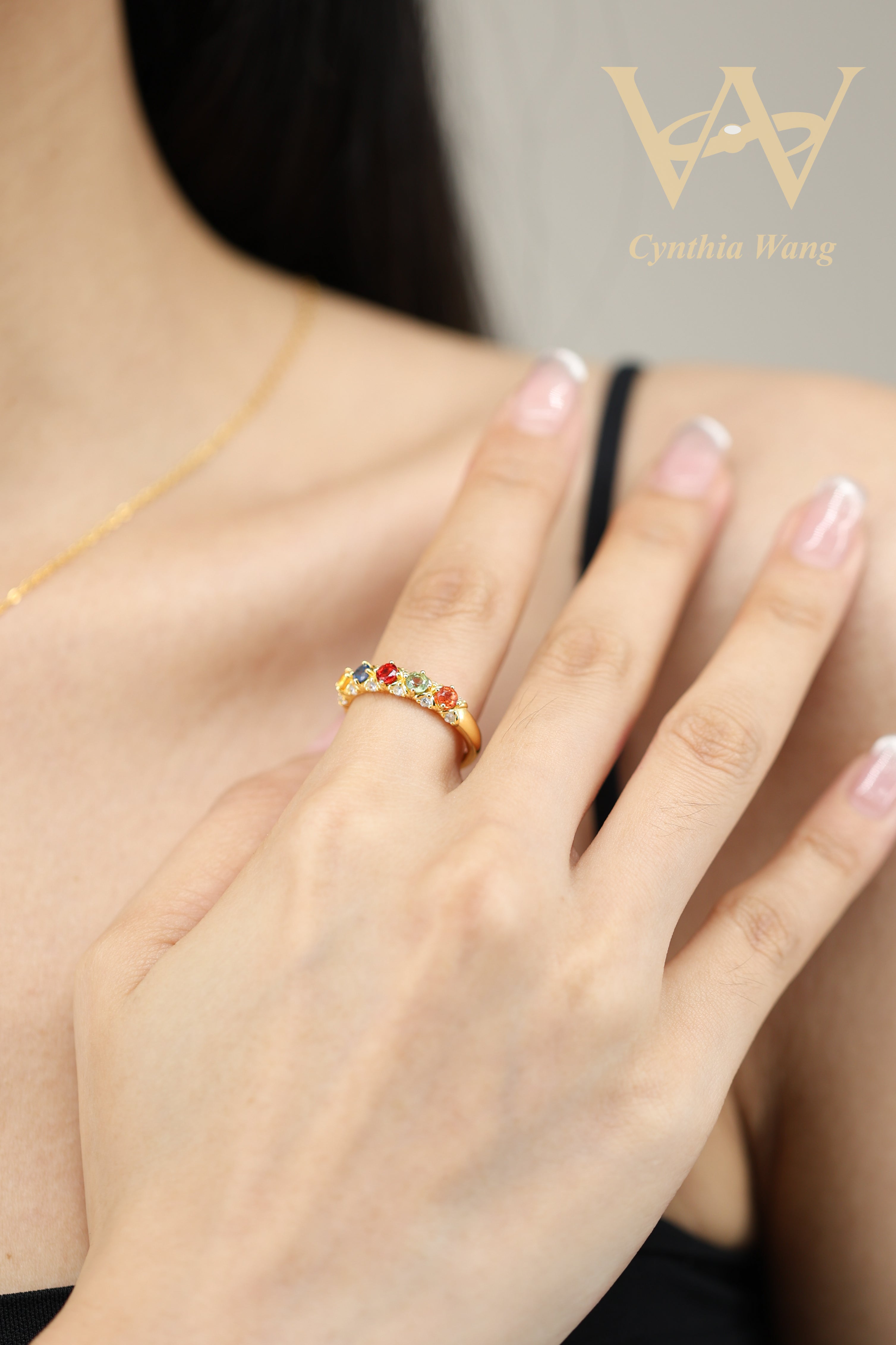 'Dancing Rainbow' Rainbow Sapphire Jewelry Set