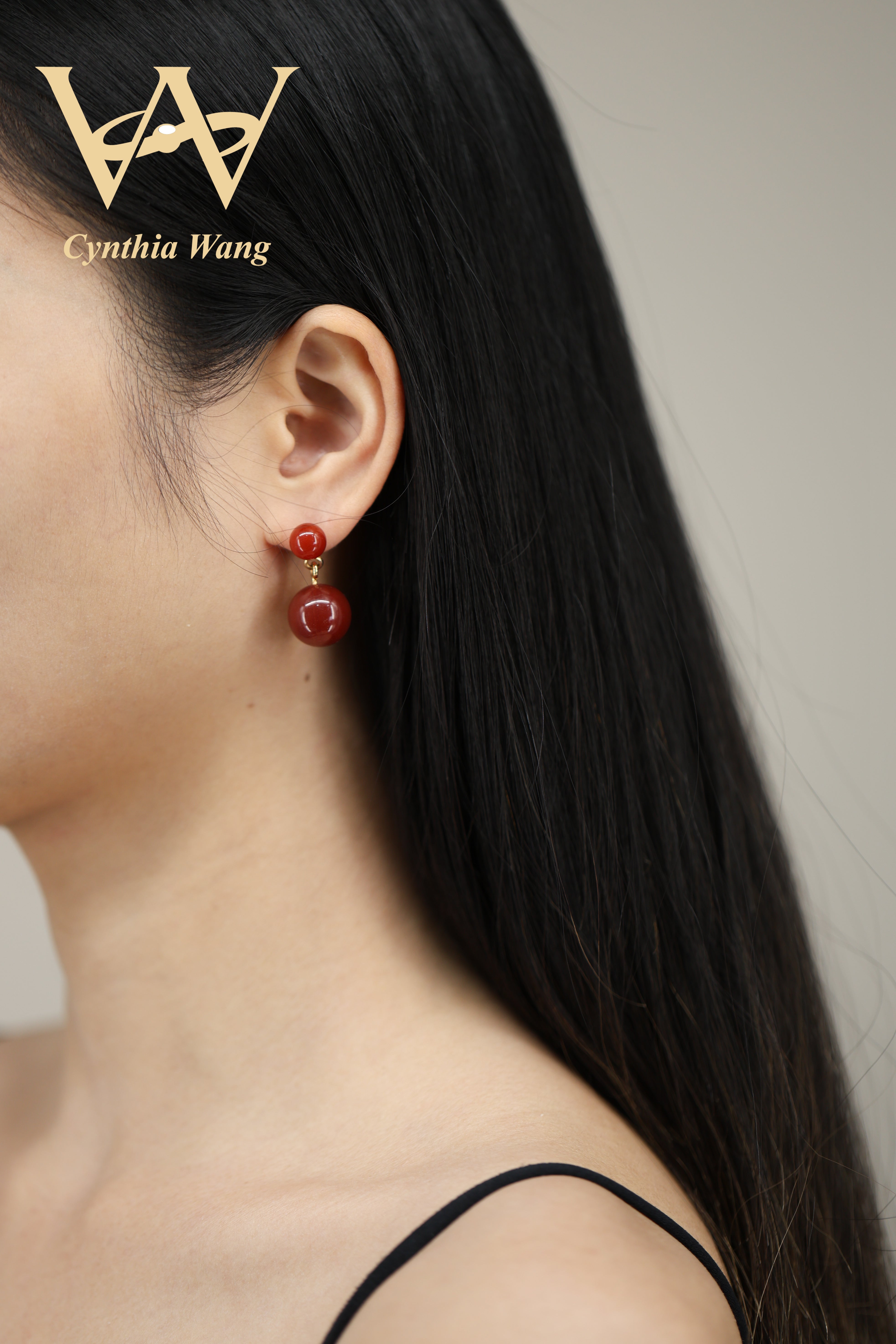 'Angels & Natural Gem Stone Earrings