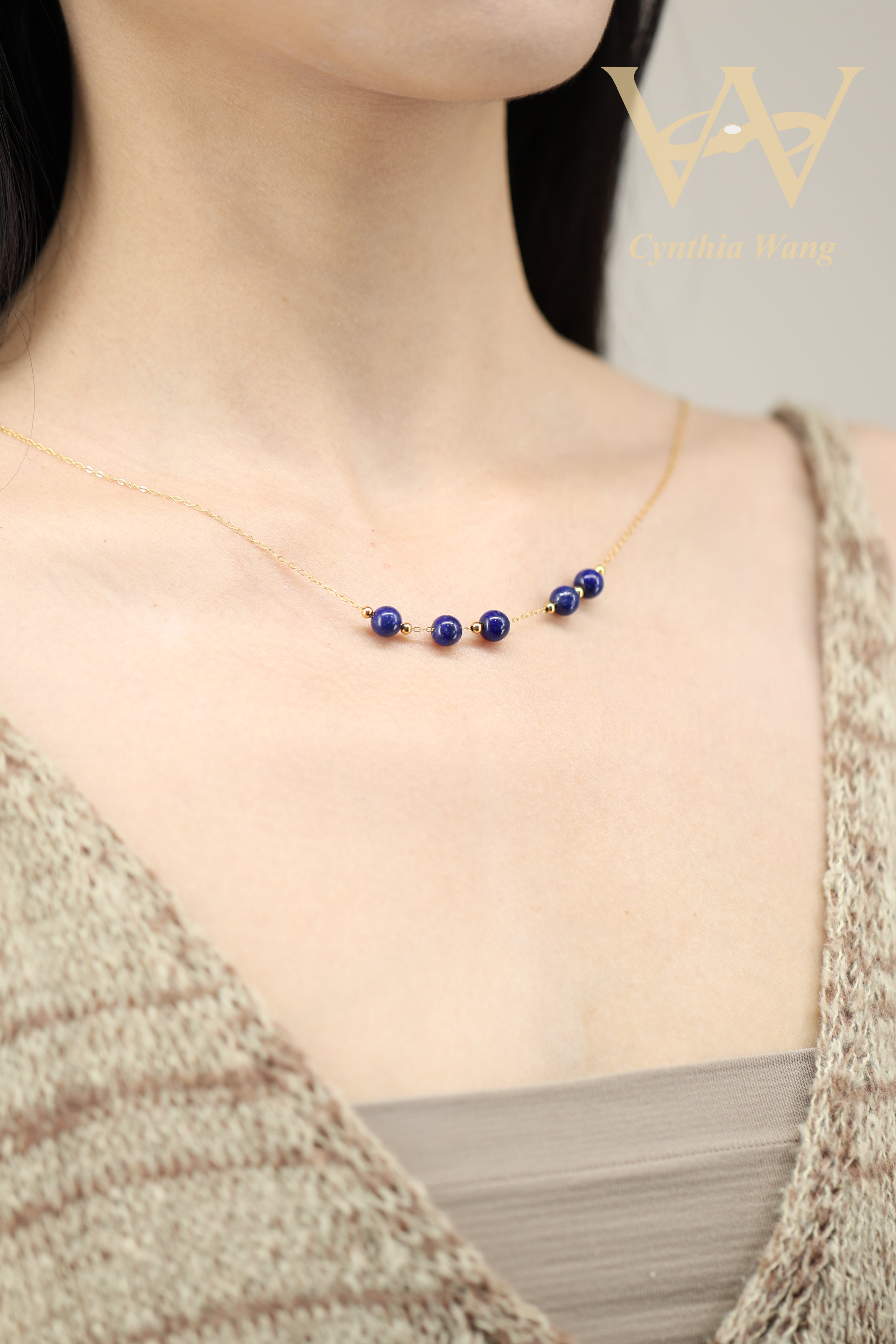 'Celestial Trajectory' Lapis Lazuli Necklace