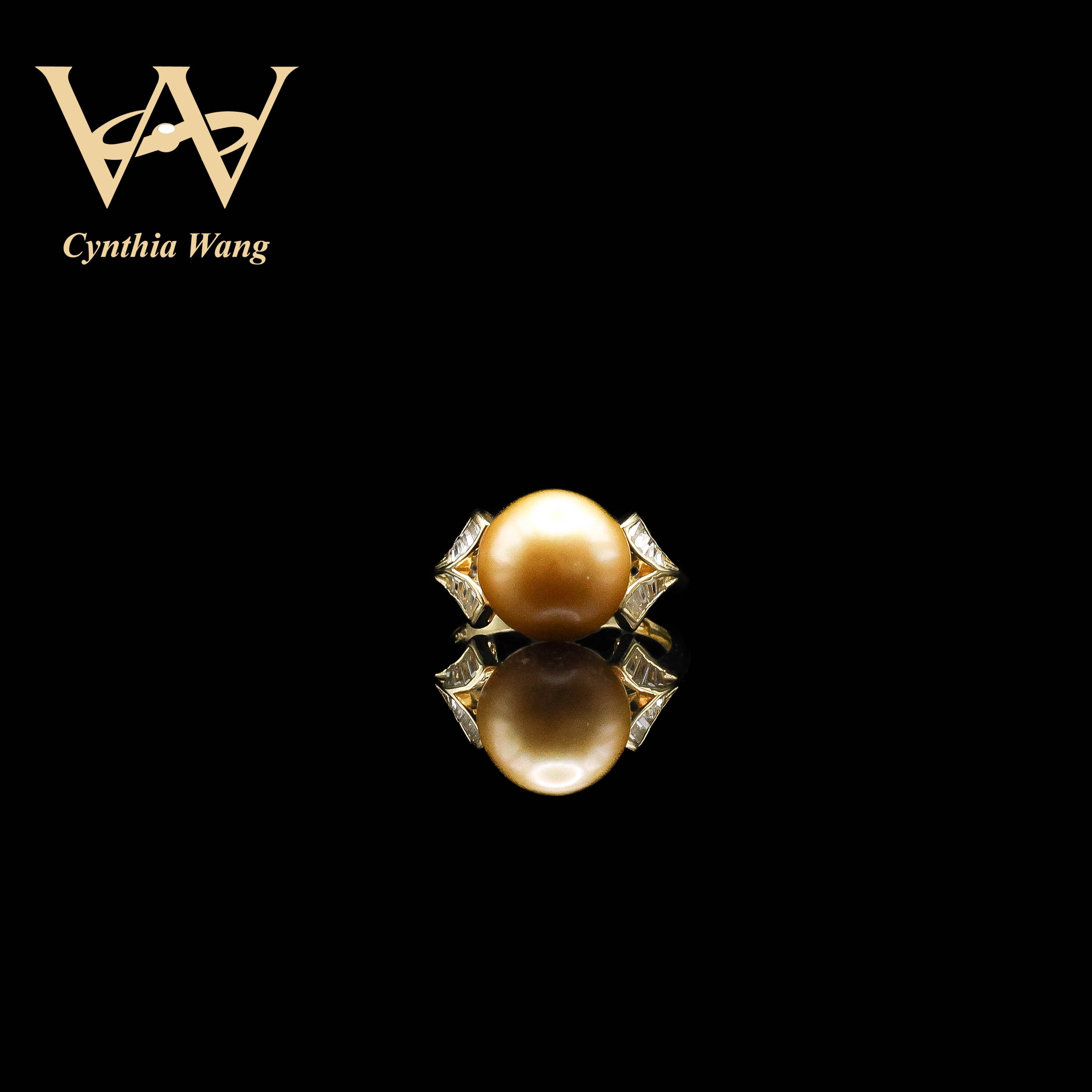 'Pearlescent Beauty' Champagne Edison Pearl Ring