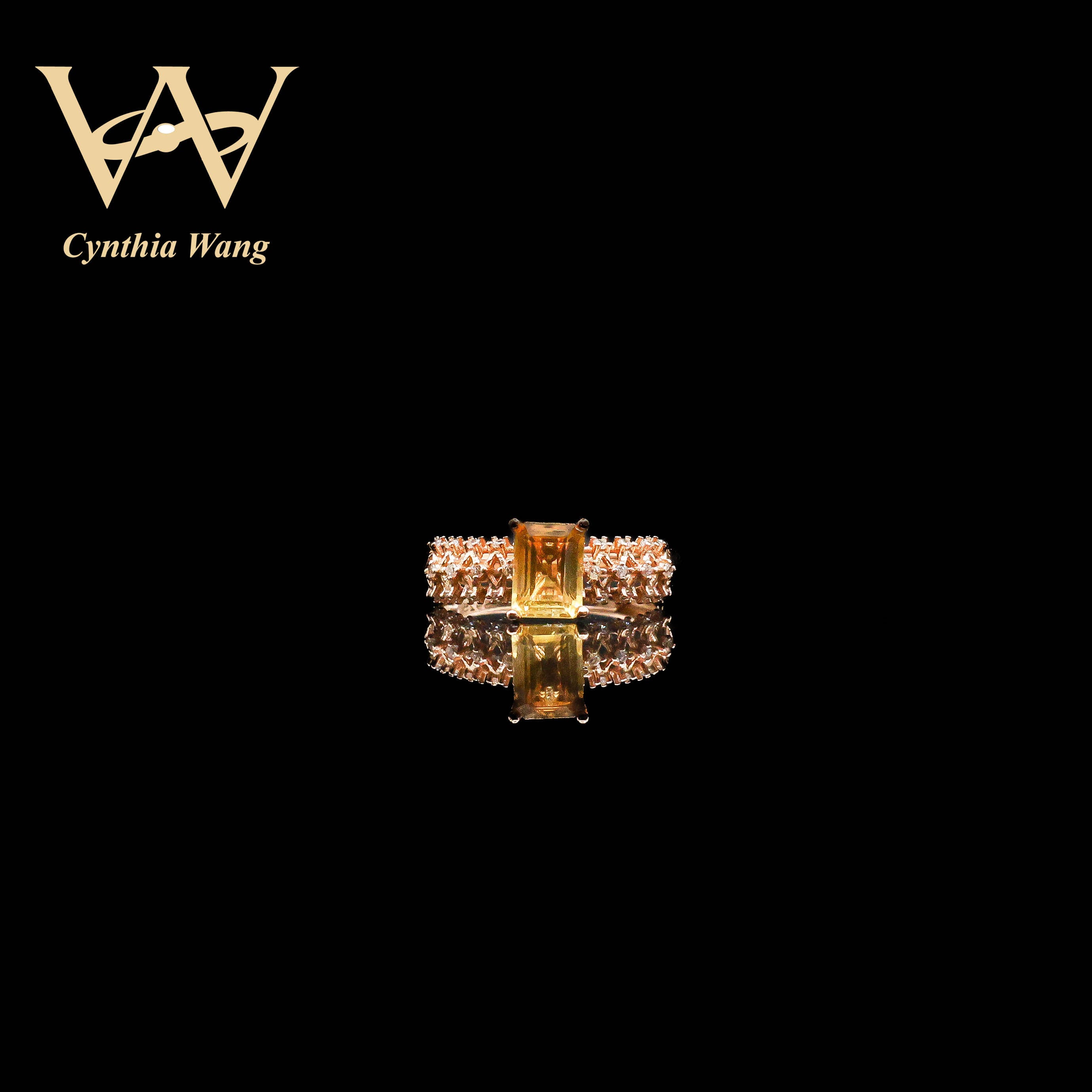 'Golden Aura Magic' Citrine Sparkle Ring
