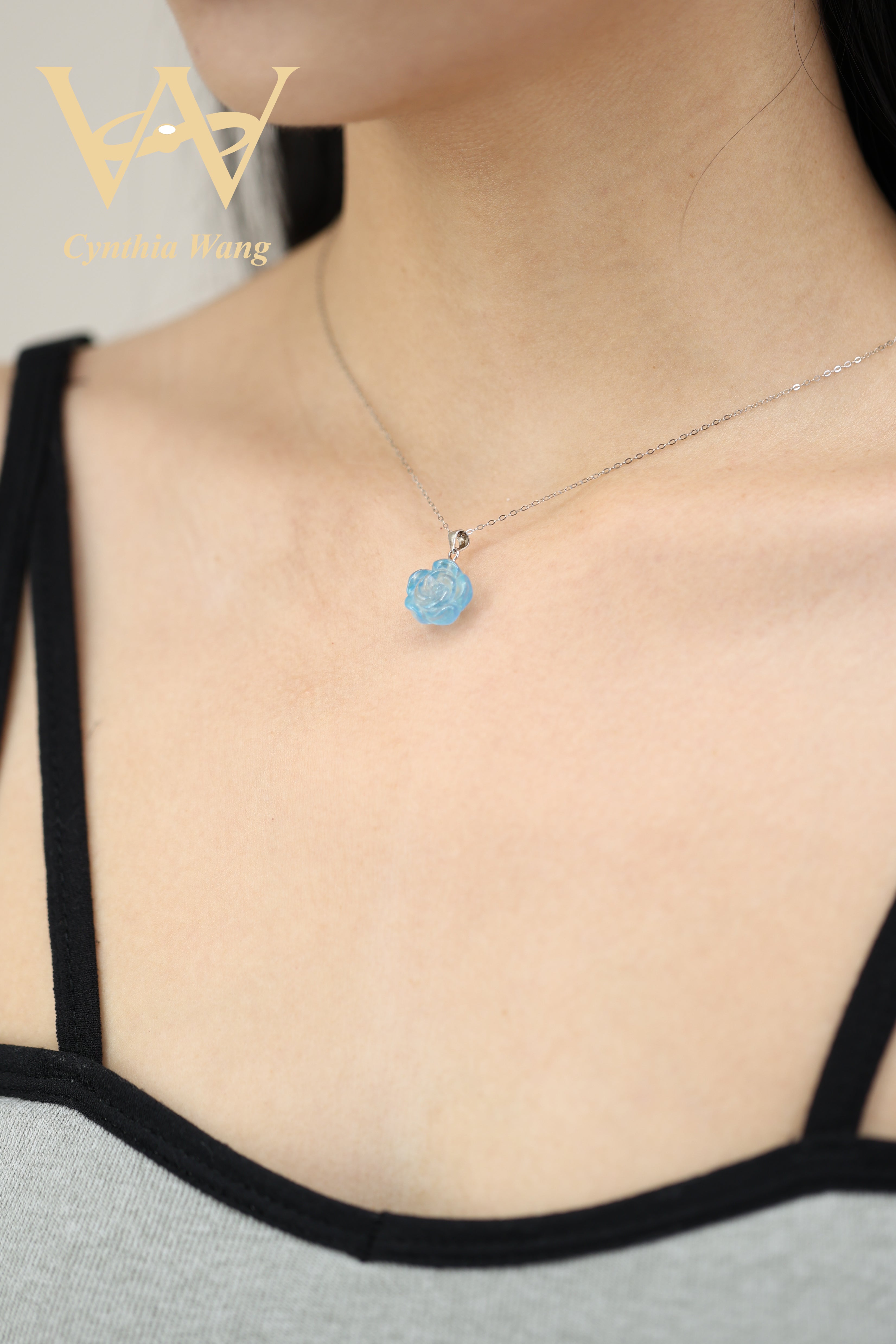 'Ocean Rose' Aquamarine Jewelry Set