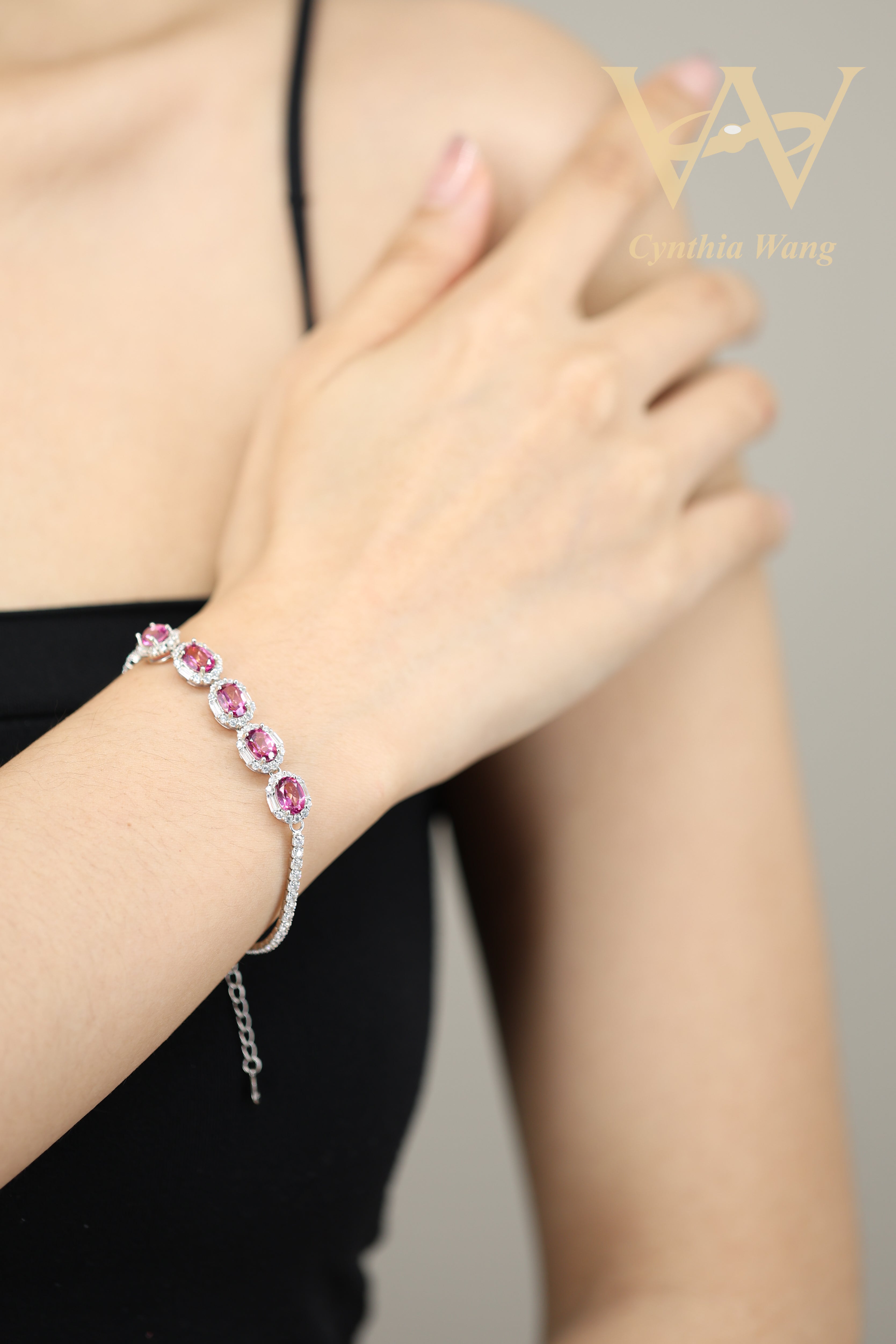 'Princess Diary' Pink Topaz Bracelet