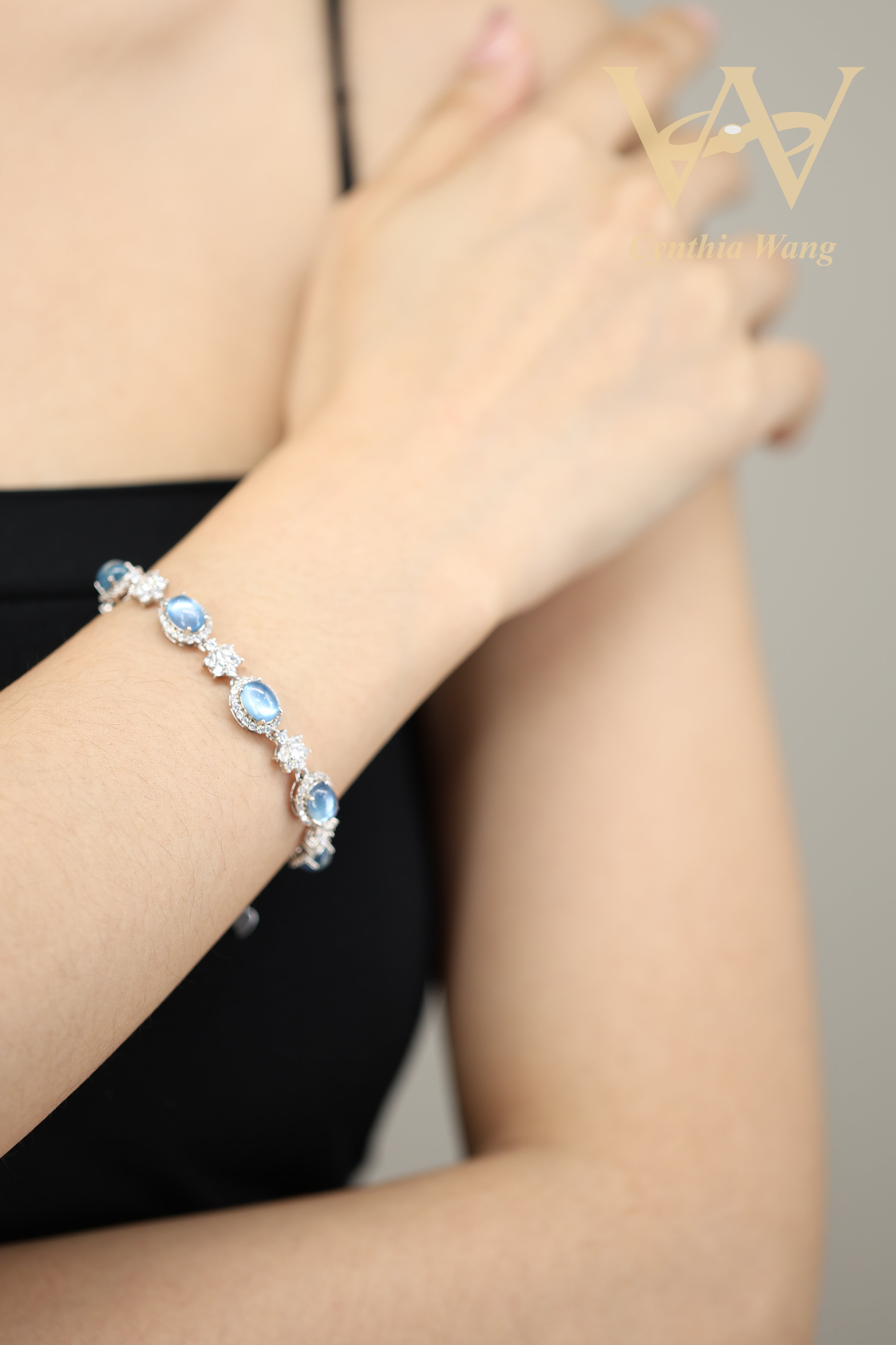 'Ripples in Blue' Aquamarine Bracelet