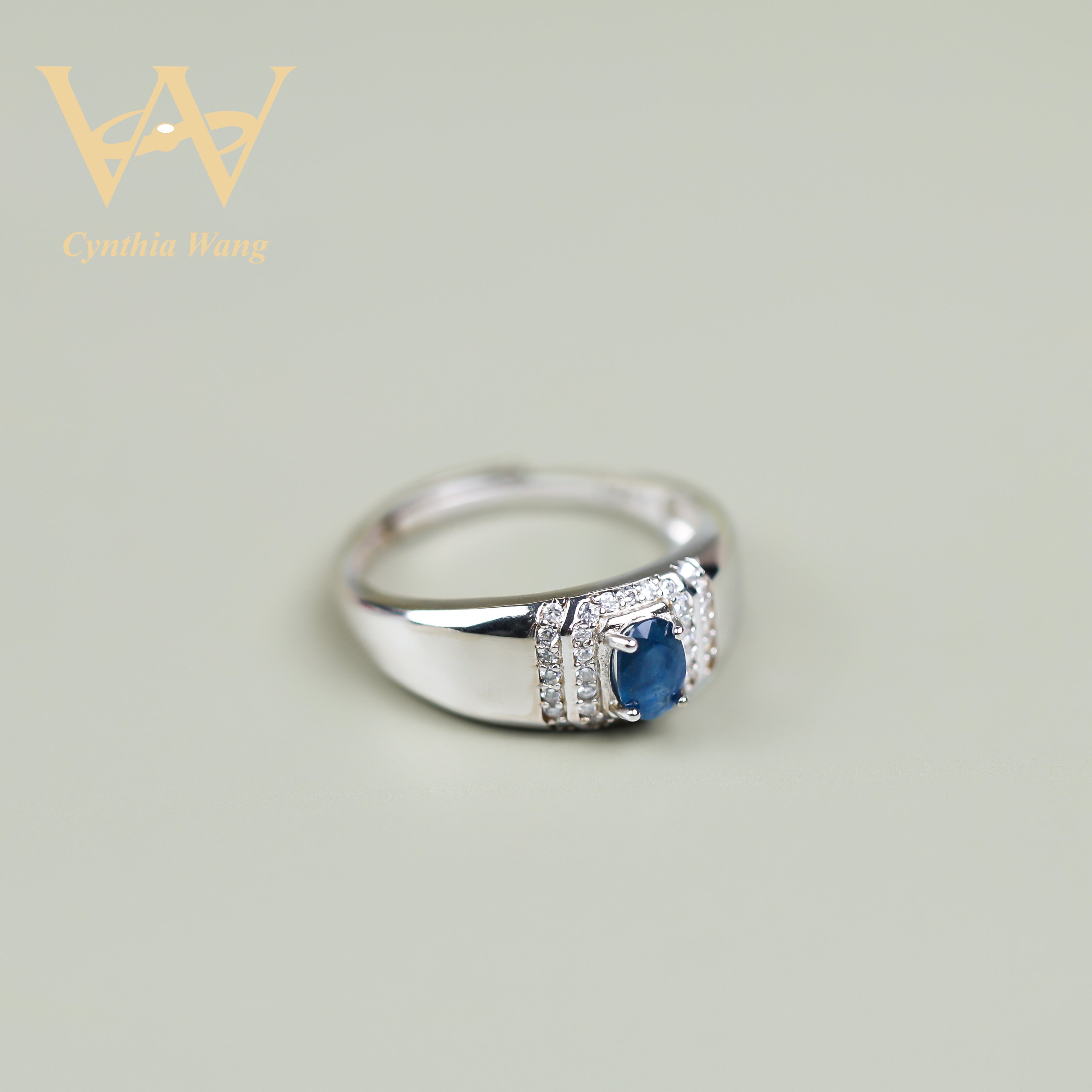 'Sea Salt' Blue Sapphire Ring