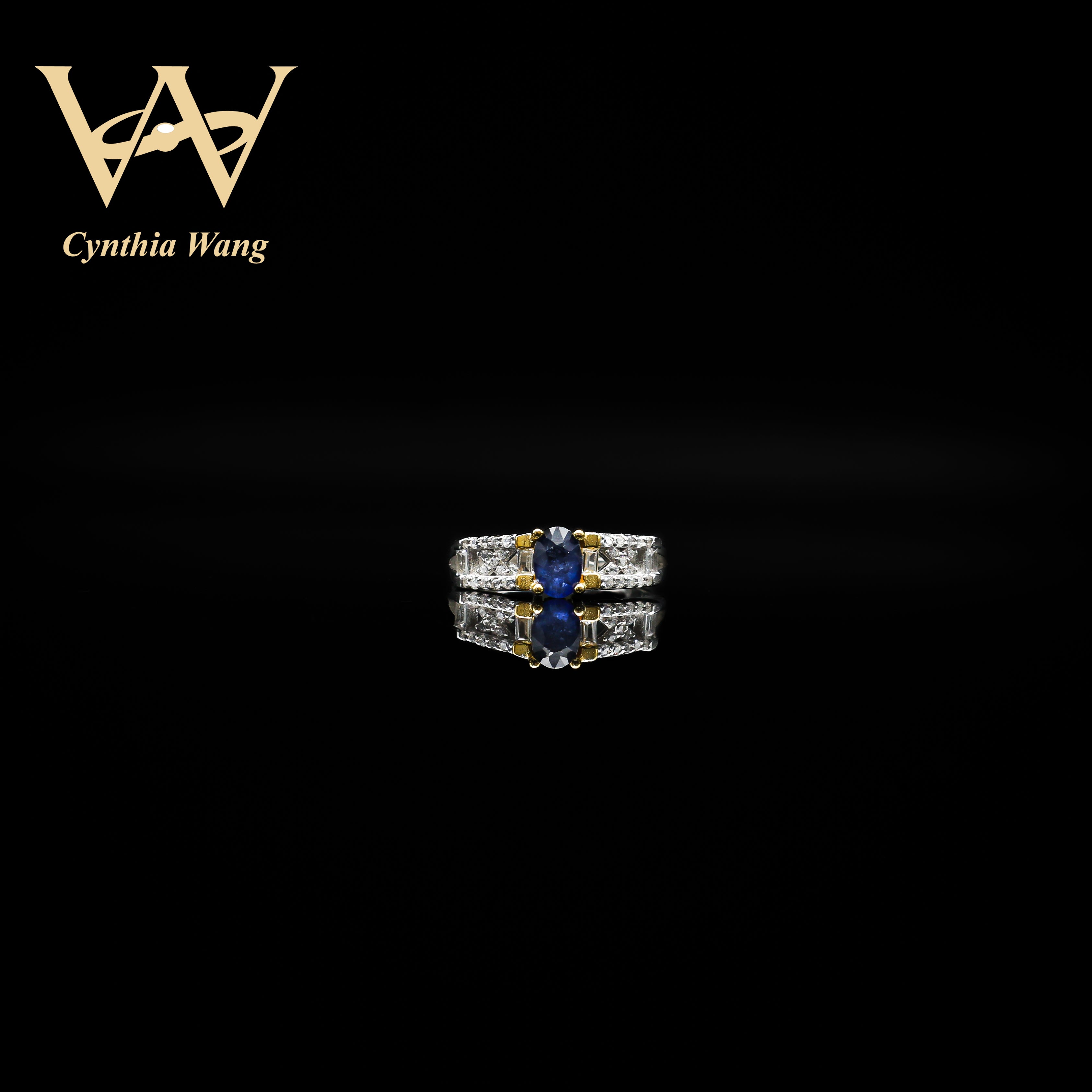'Cosmic Planets' Blue Sapphire Ring