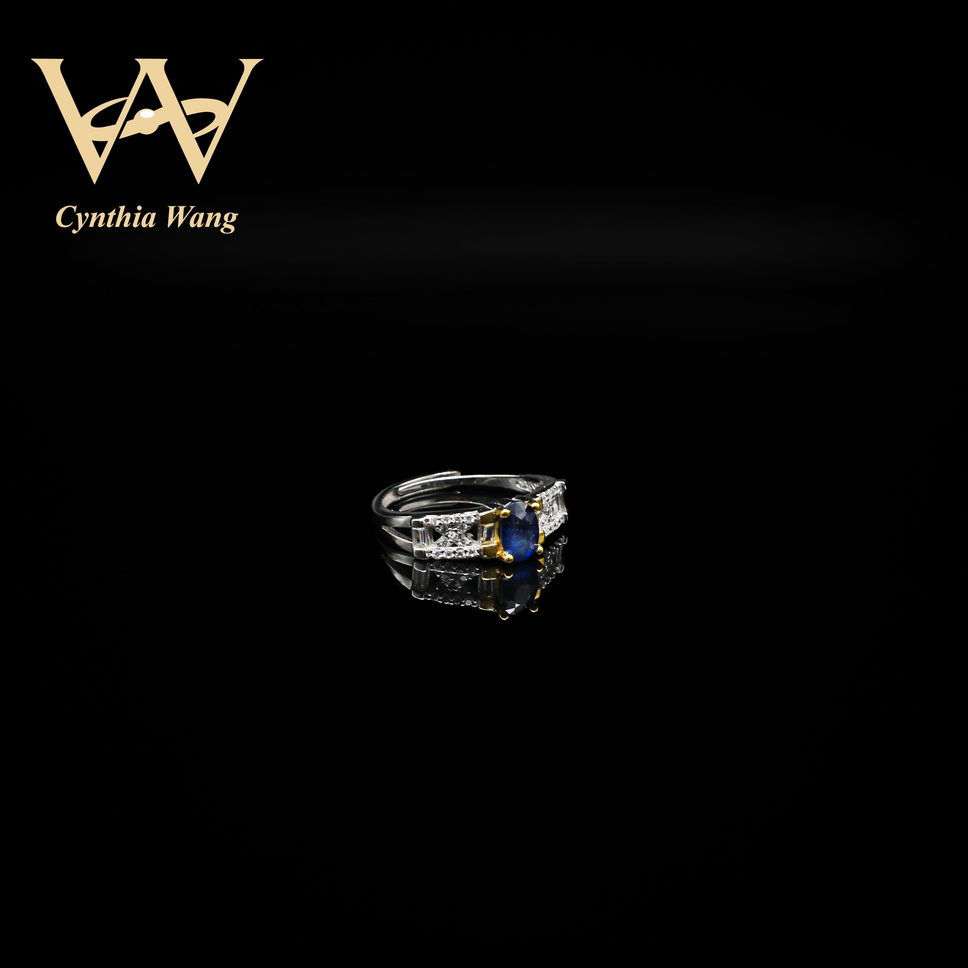 'Cosmic Planets' Blue Sapphire Ring
