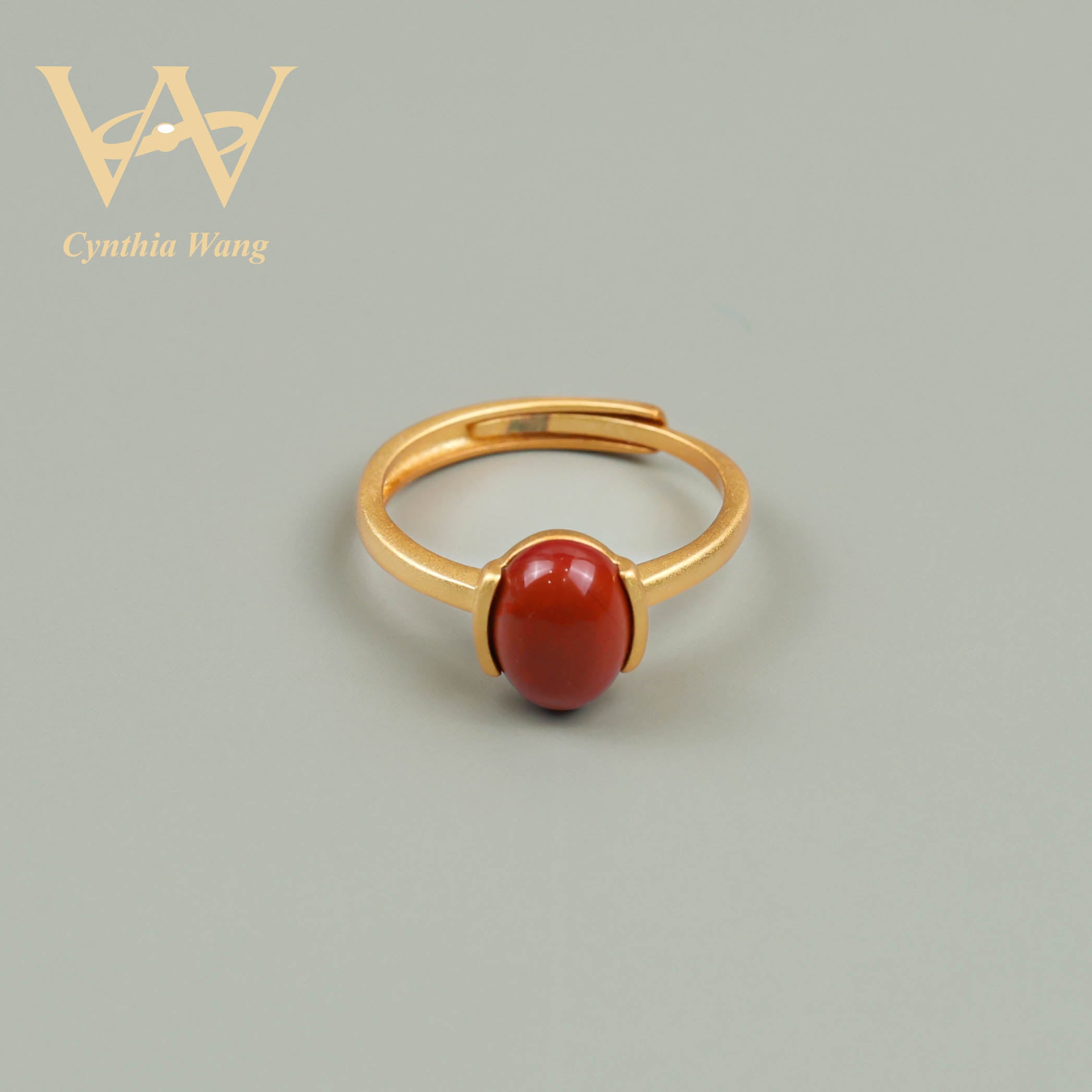 'Crimson Waltz' South Red Carnelian Ring