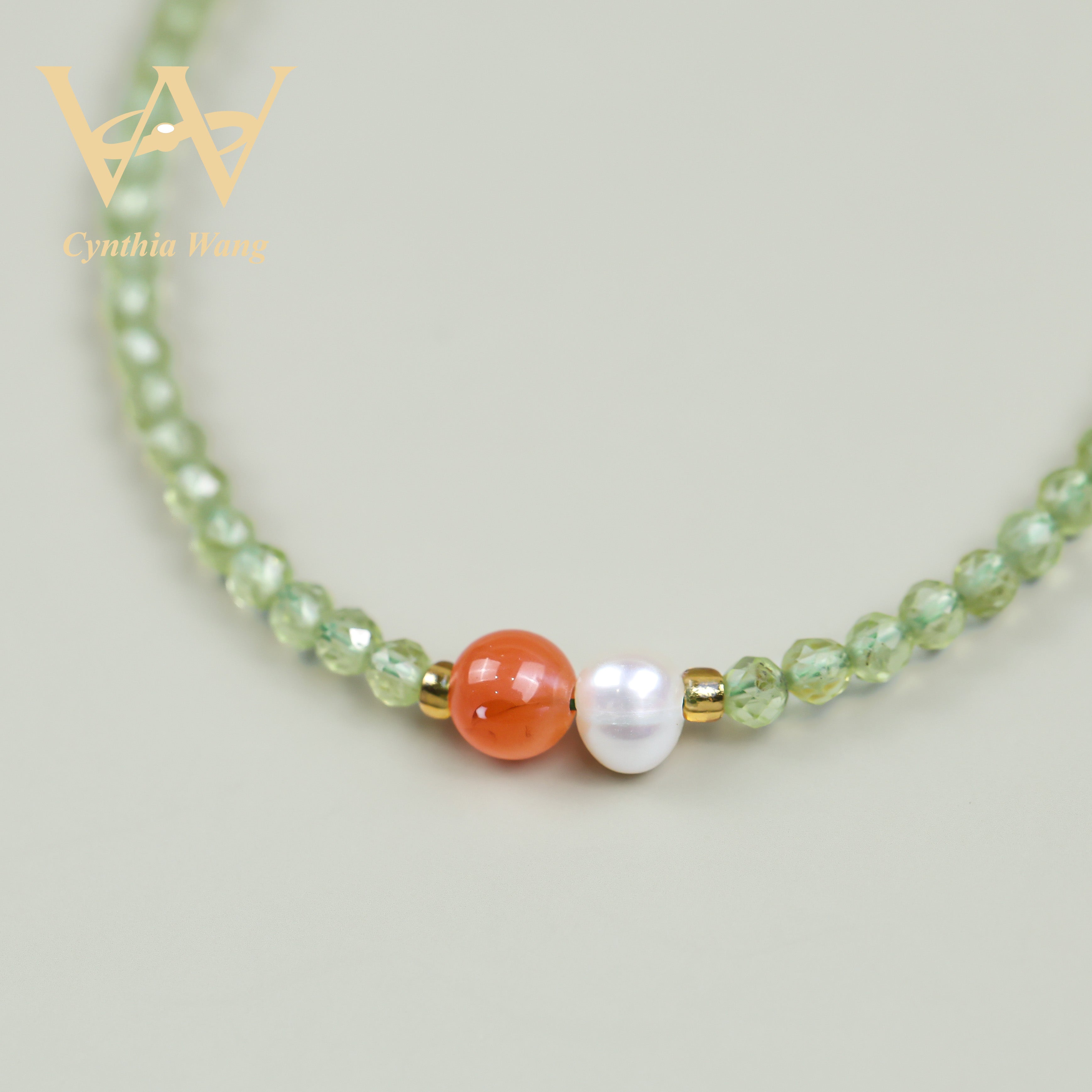 'The Code of the Forest' Peridot & Pearl Bracelet