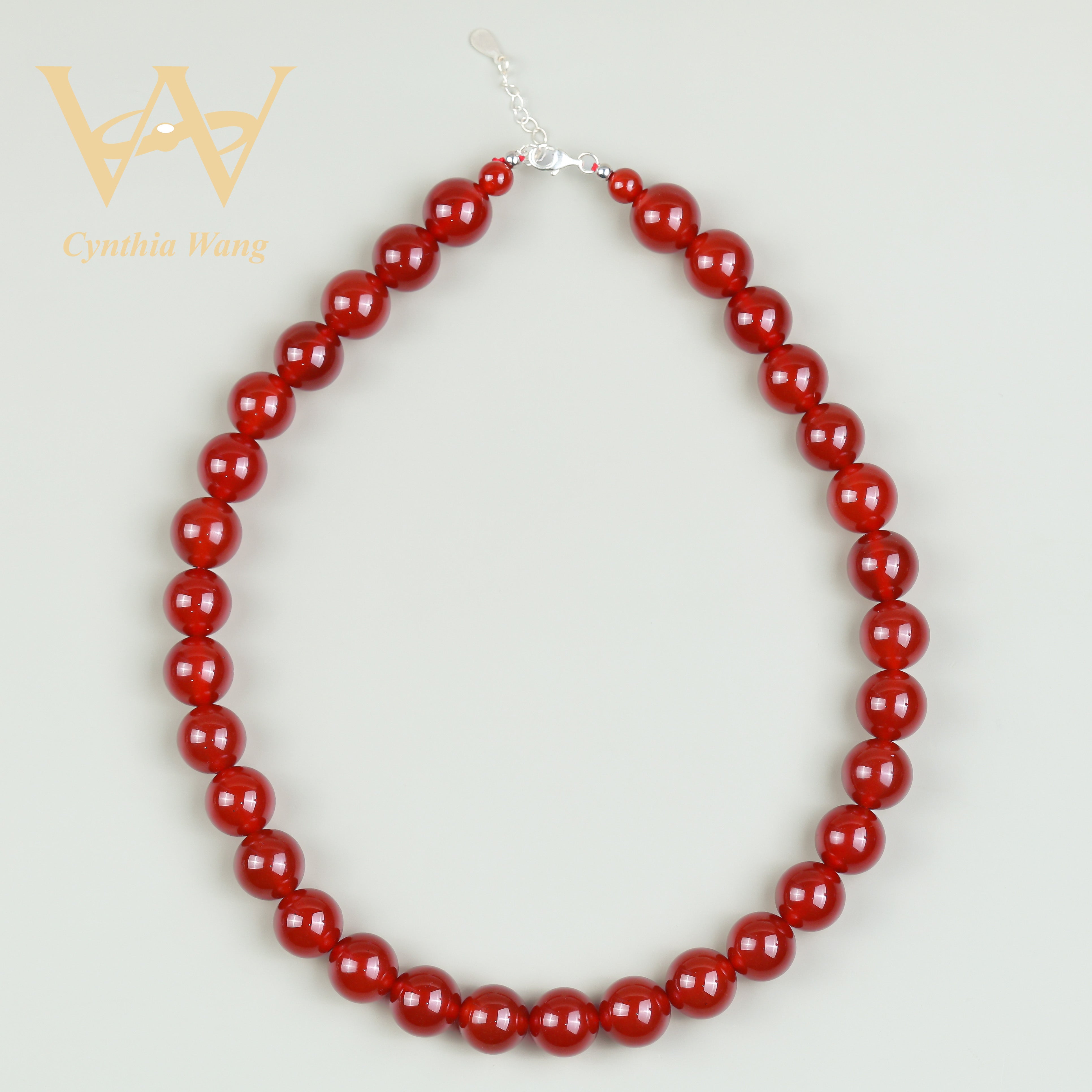 'Red Maple' Red Carnelian Necklace