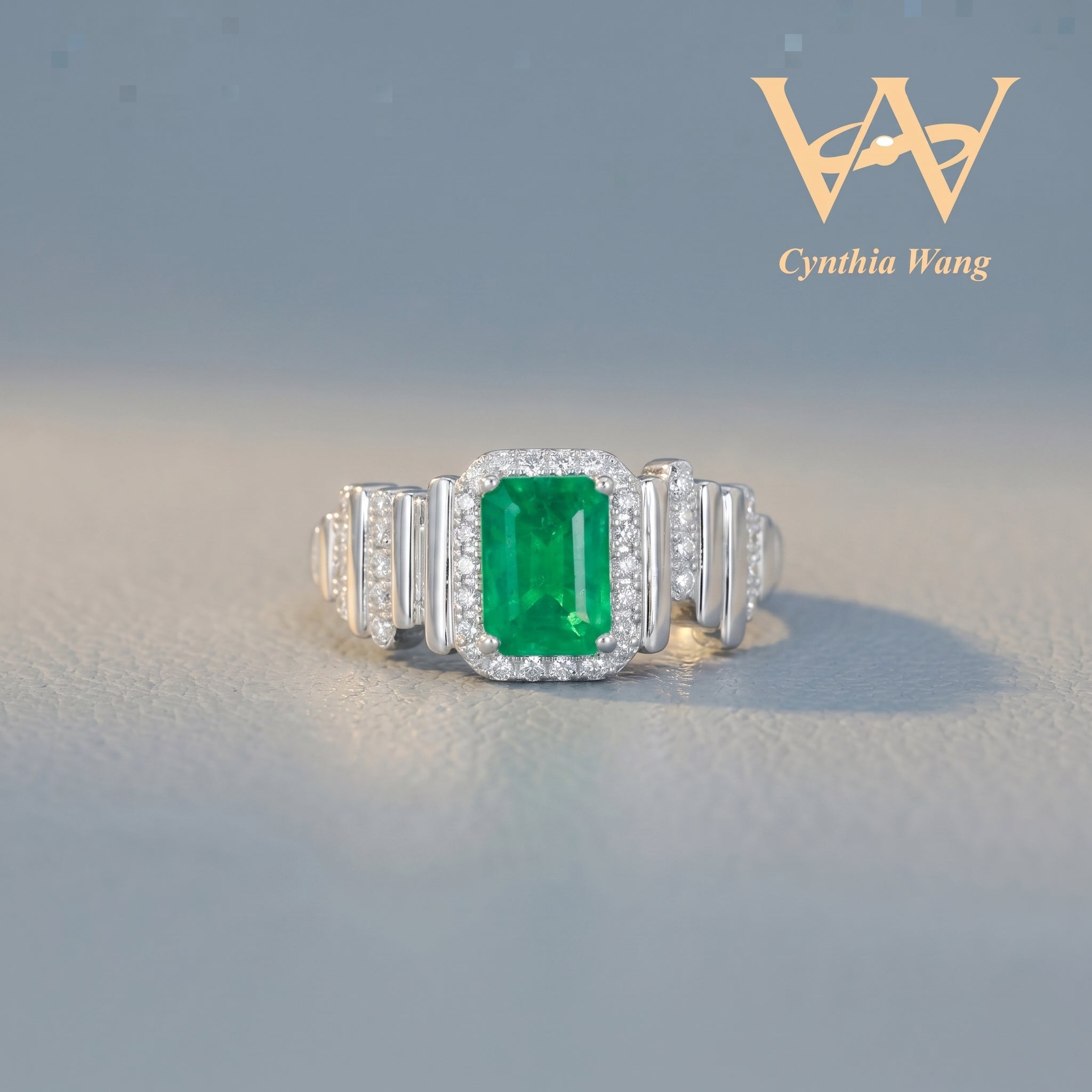 Emerald Sliver Ring