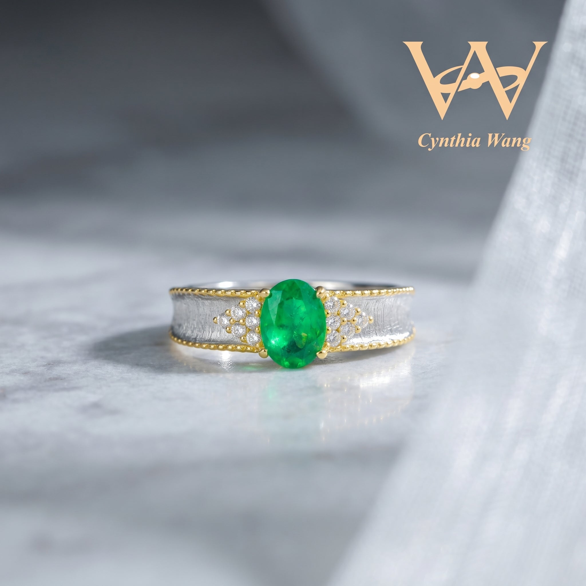 Emerald Sliver Ring