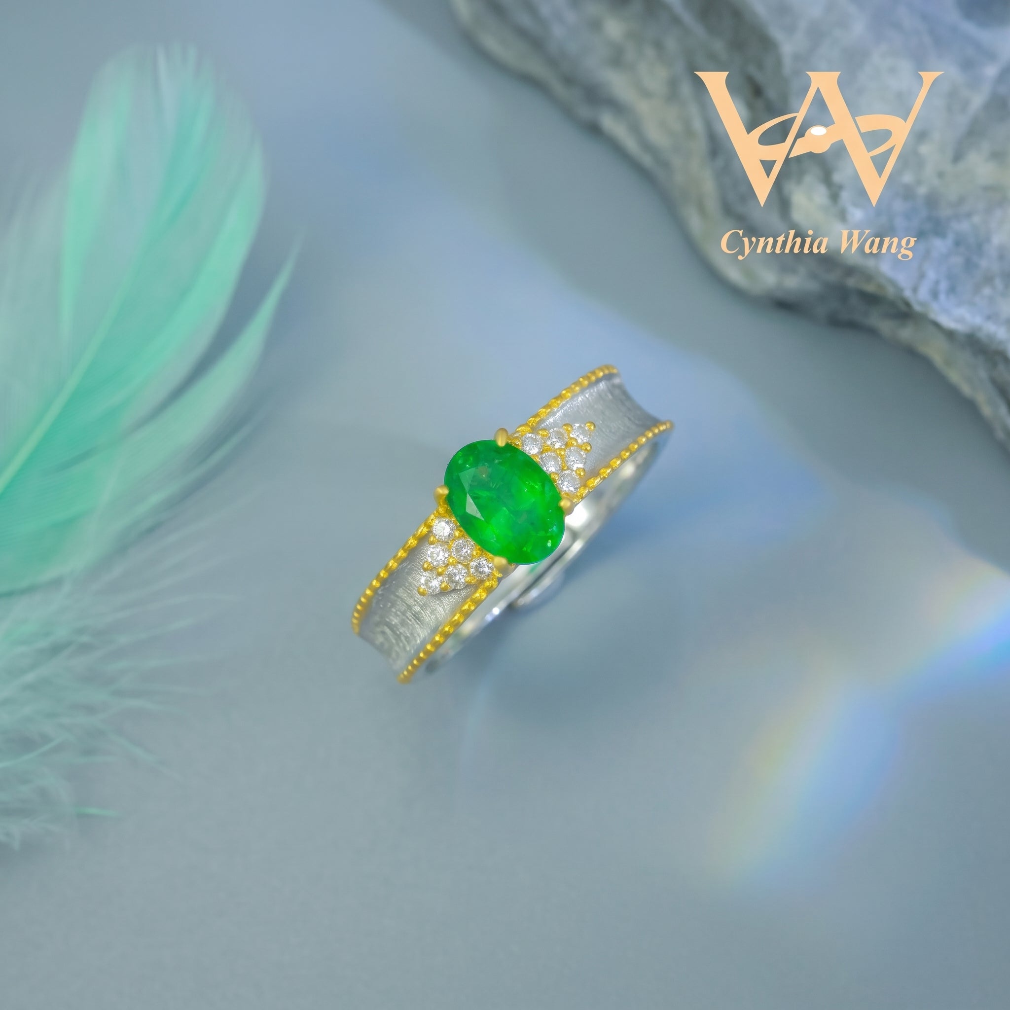 Emerald Sliver Ring