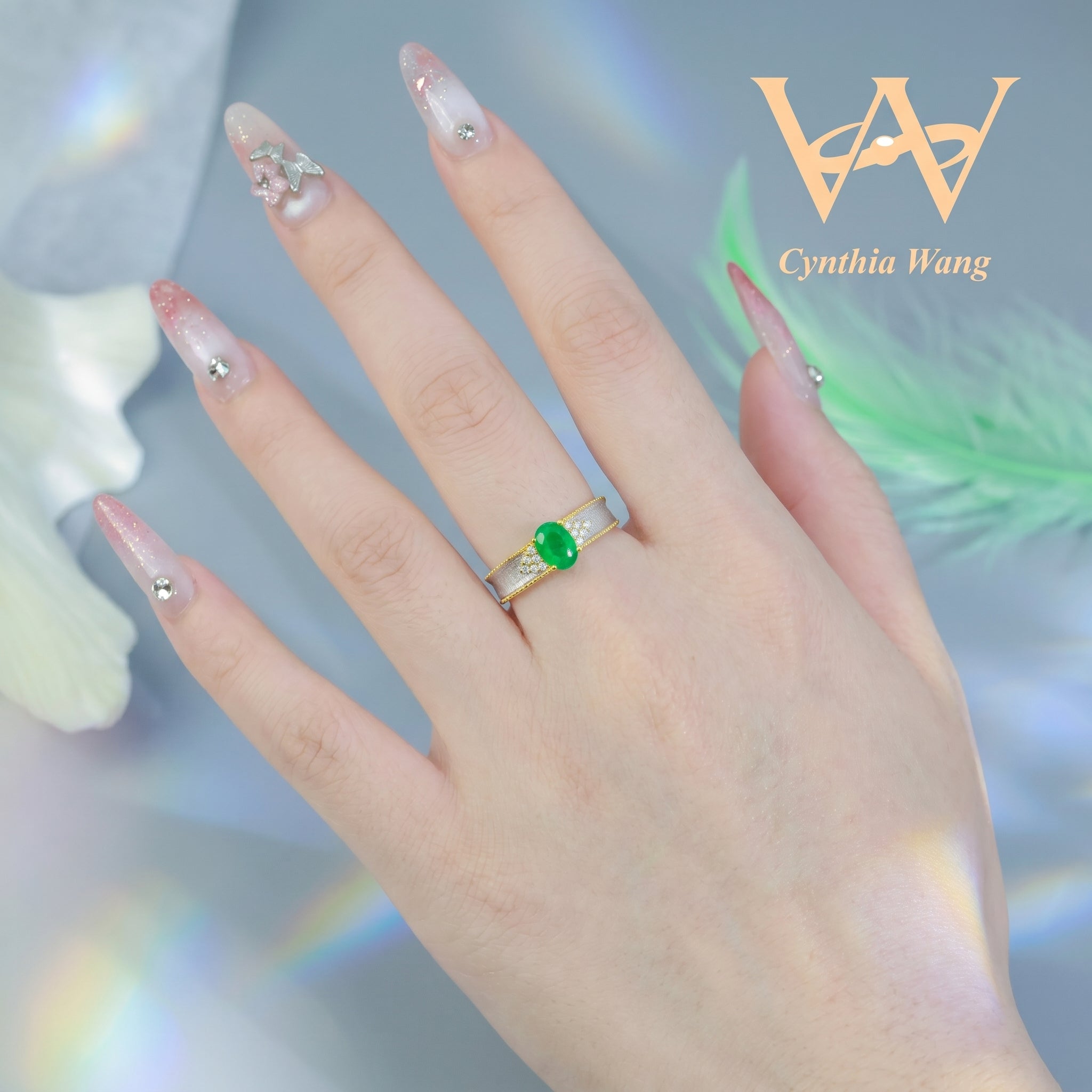 Emerald Sliver Ring
